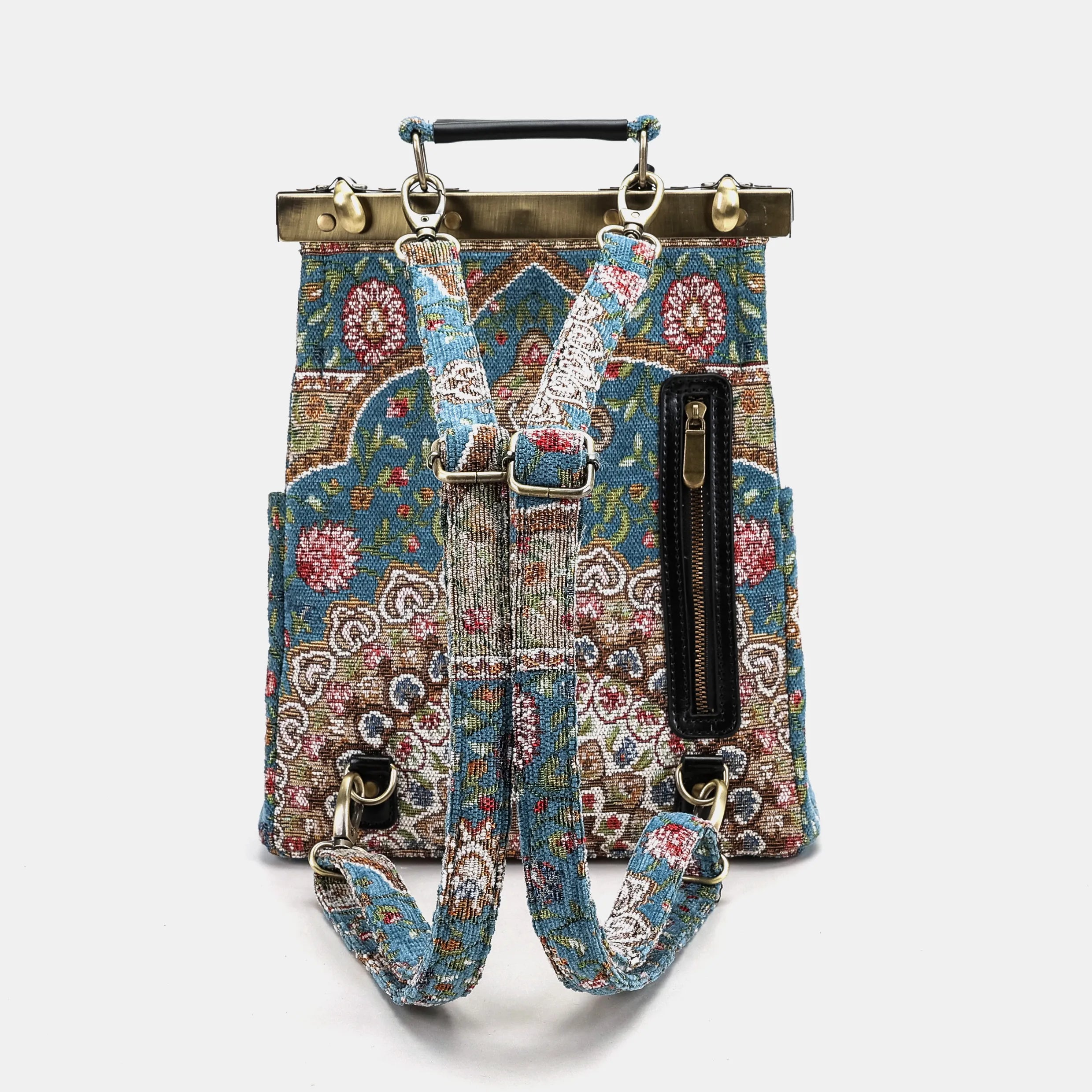 Oriental Blue Helena Carpet Gladstone Backpack of America back