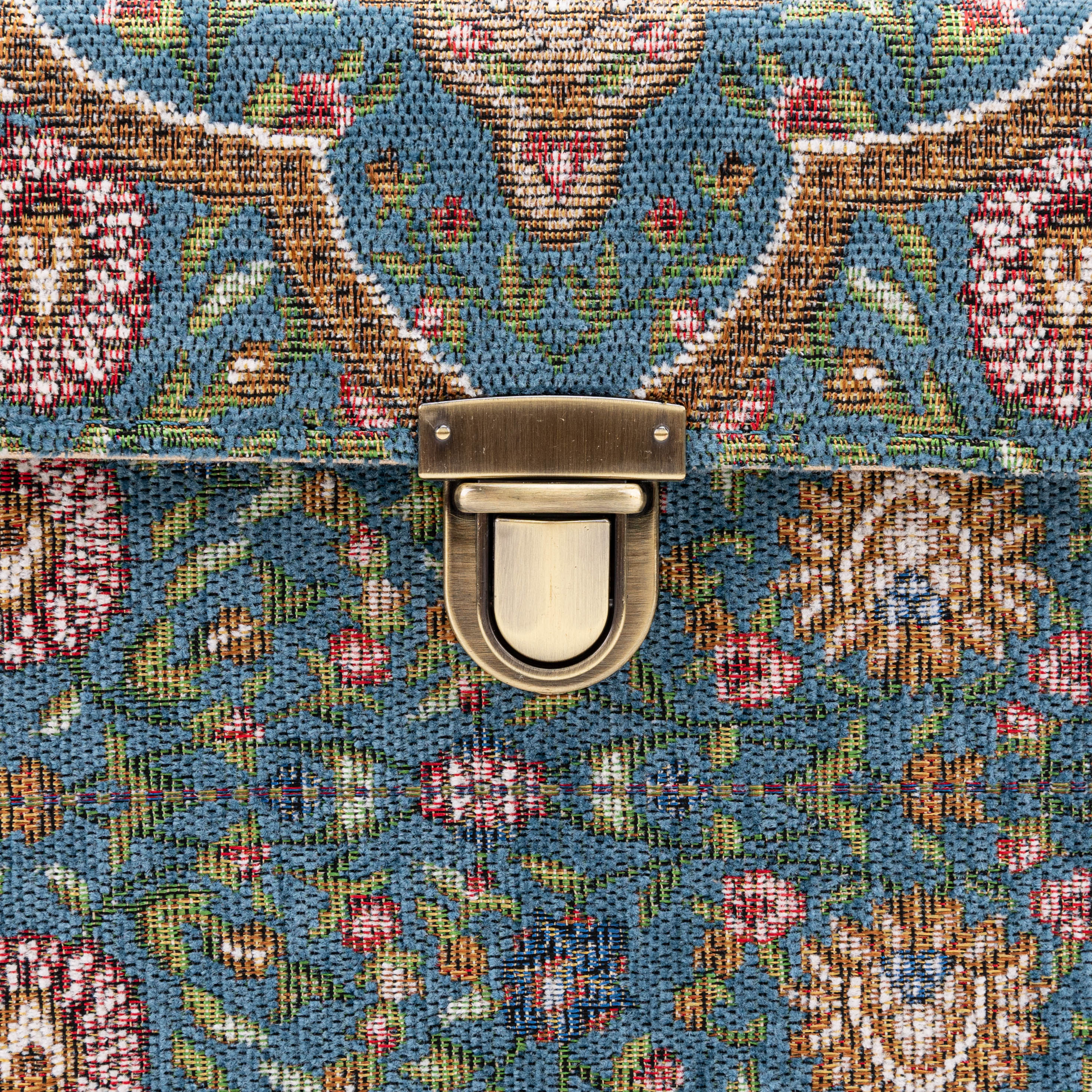 Oriental Blue Josephine Large Train Case tuck lock