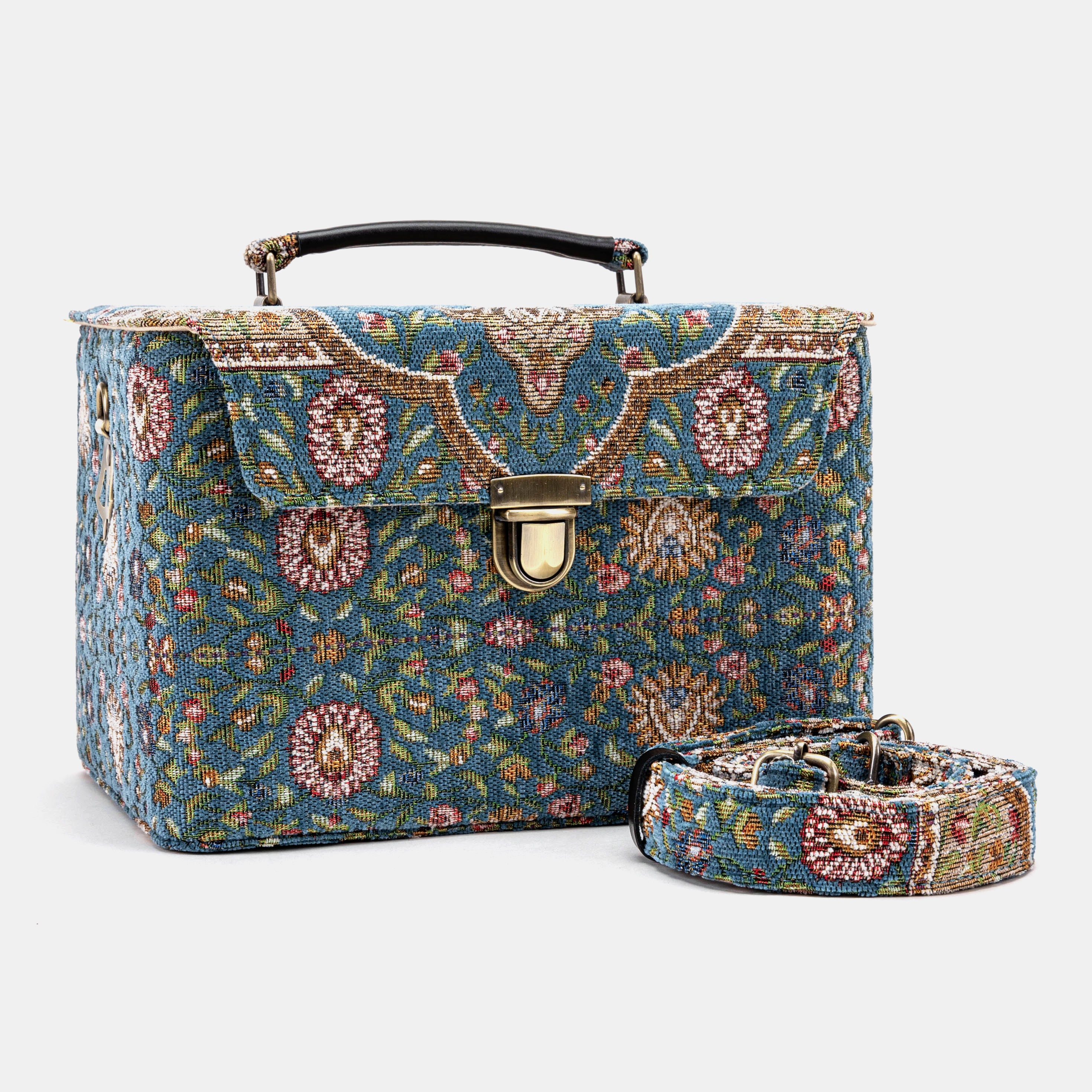 Oriental Blue Josephine Large Train Case front side