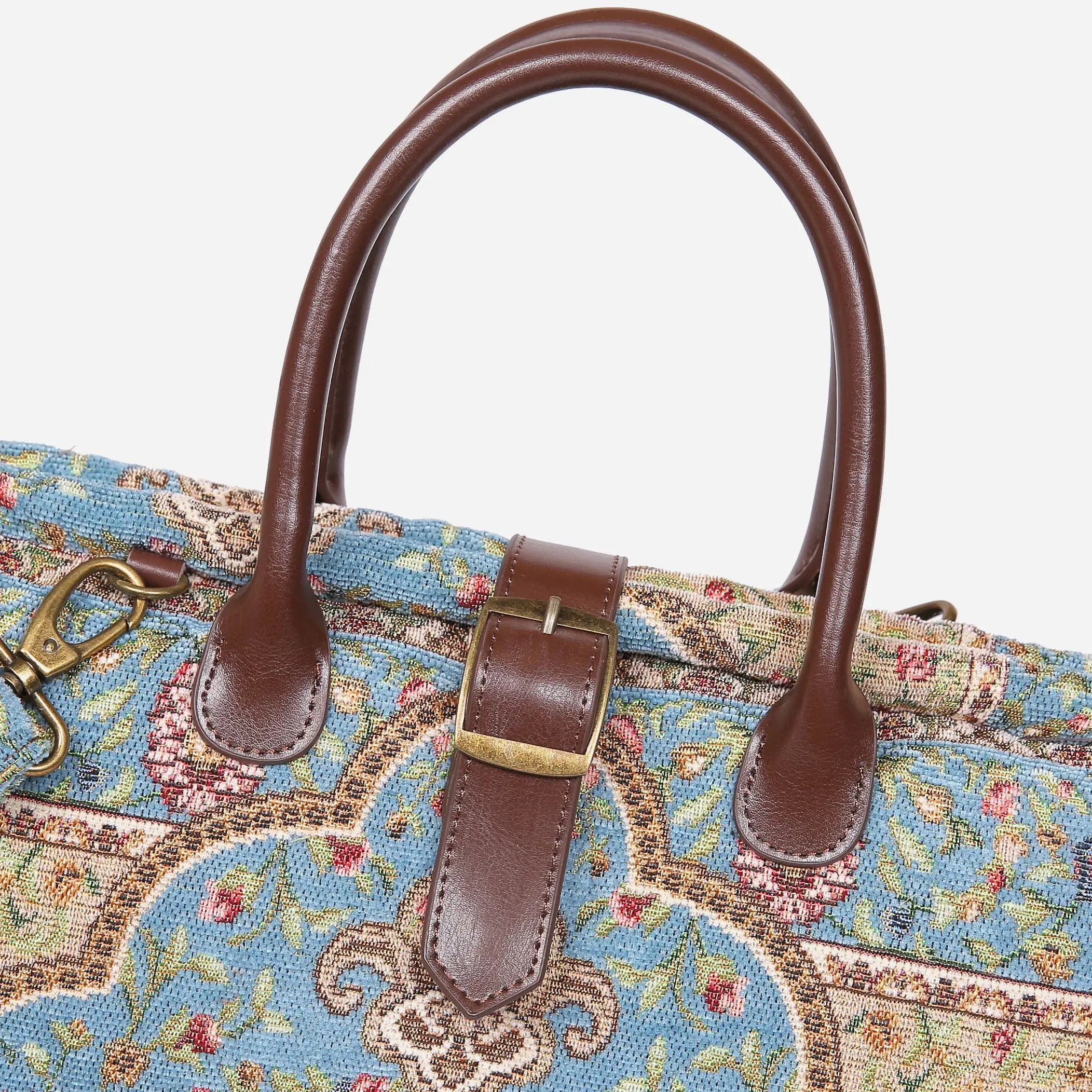 Oriental Blue Mary Poppins Weekender Carpetbag of America buckle