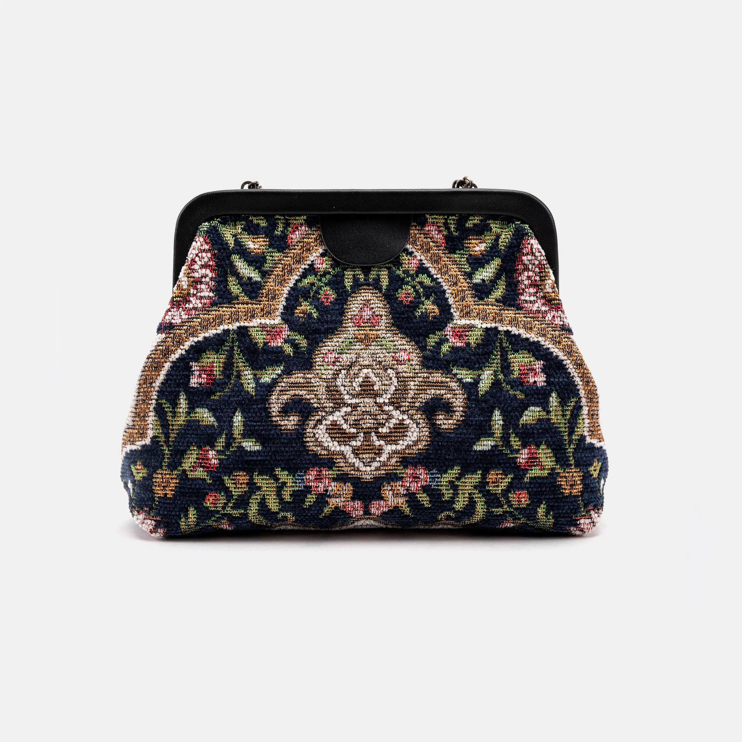 Oriental Navy Alma Evening Clutch Bag back