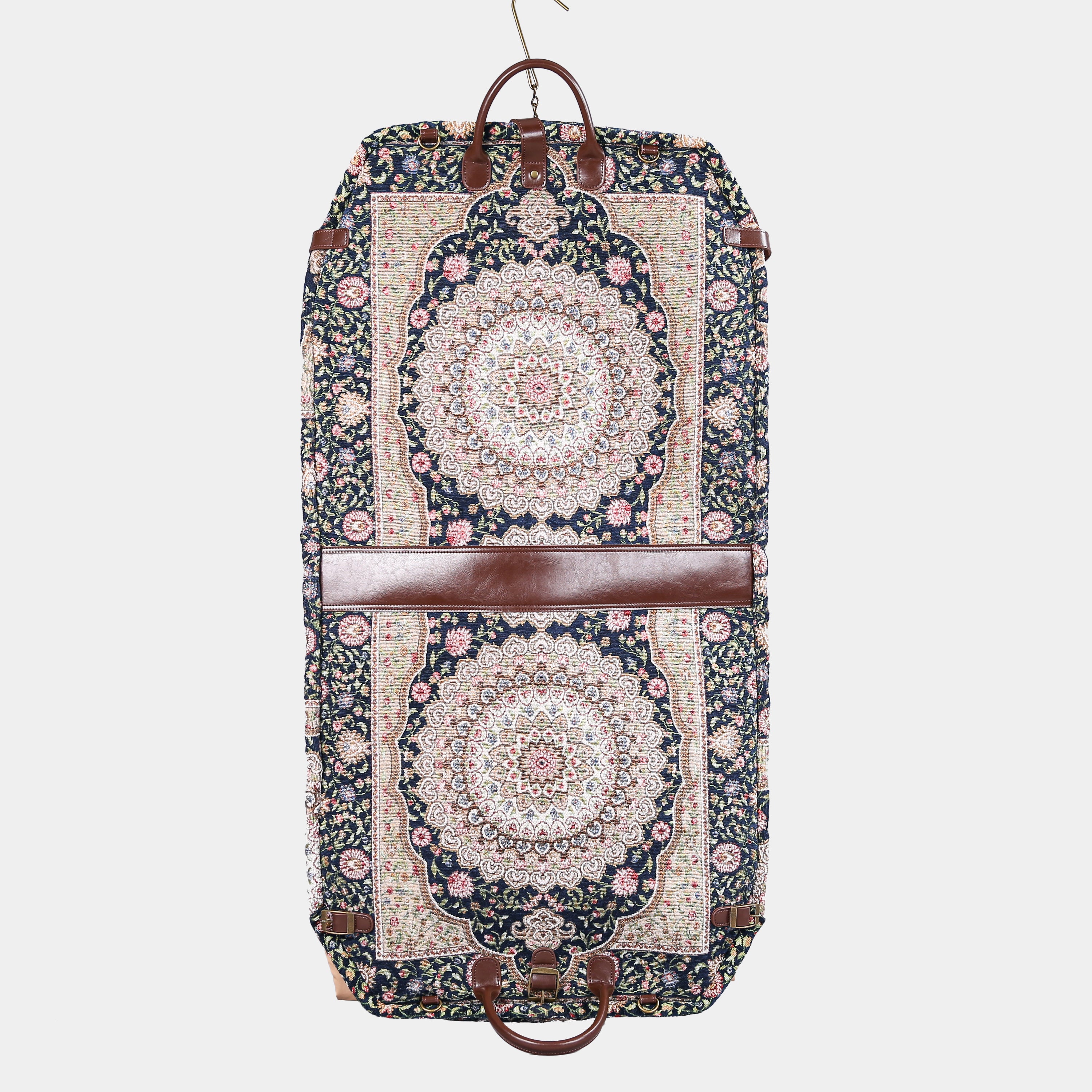 Oriental Navy Carpet Garment Bag carpet bagof America back