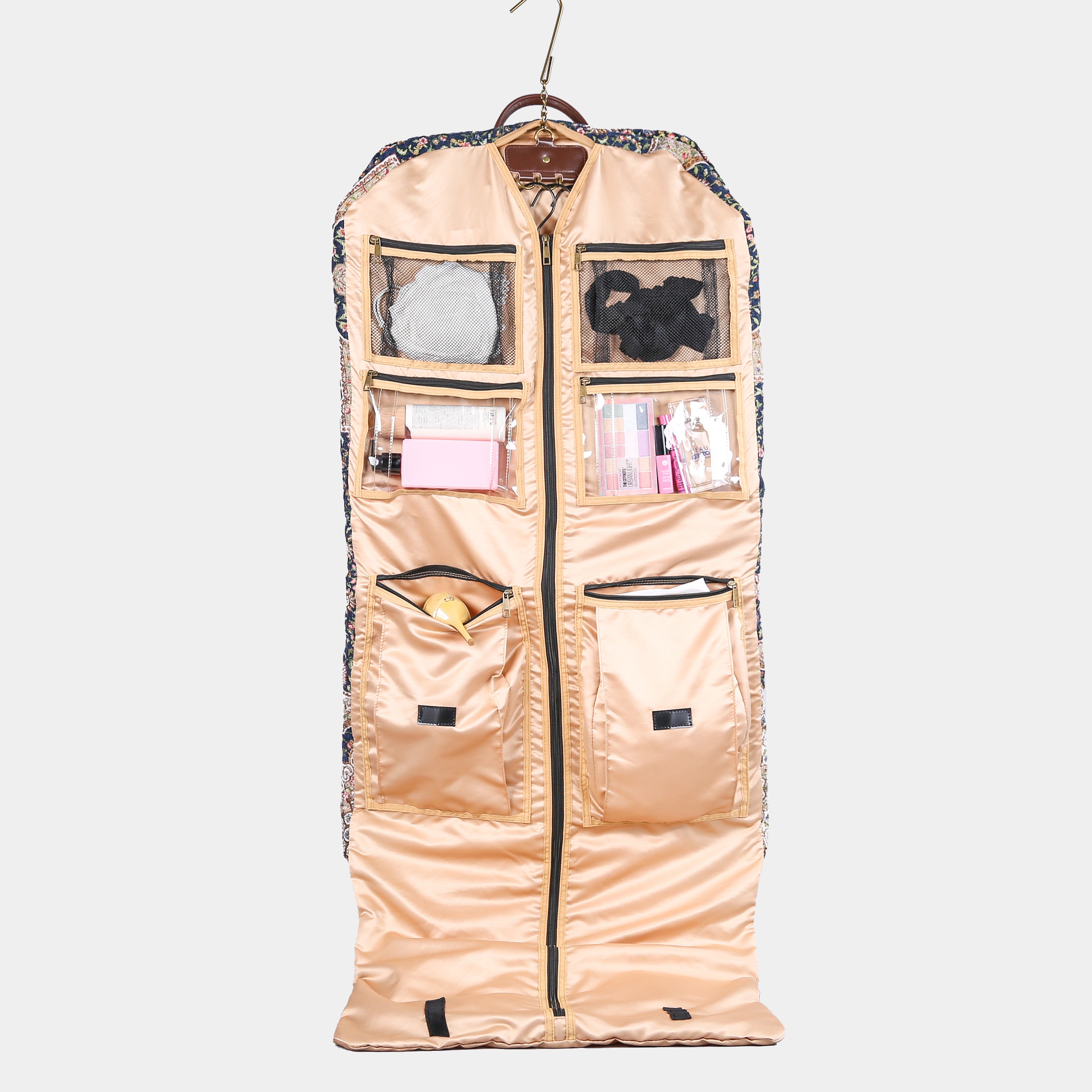 Oriental Navy Carpet Garment Bag carpet bag  of America in use