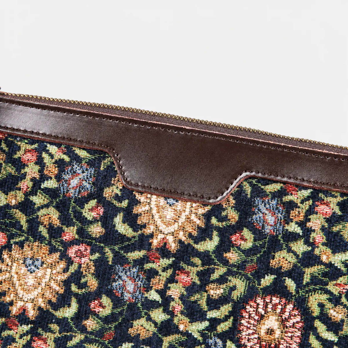 Oriental Navy Carpet Makeup Bag carpet bag MCW Handmade of America details