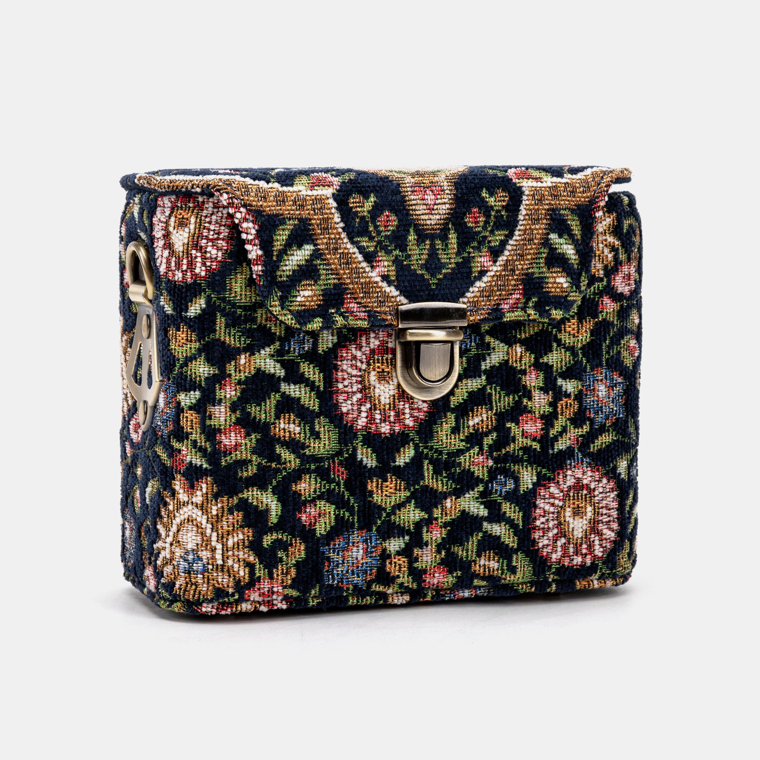 Oriental Navy Emma Small Train Case Crossbody side
