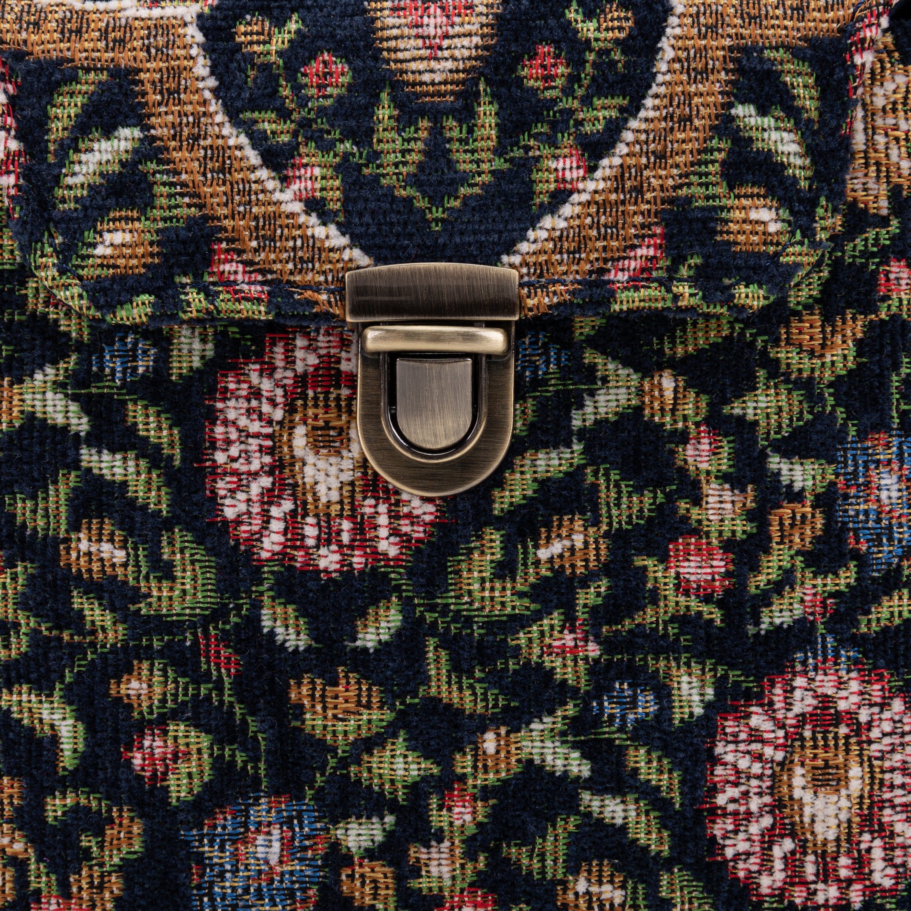 Oriental Navy Emma Small Train Case Crossbody detail