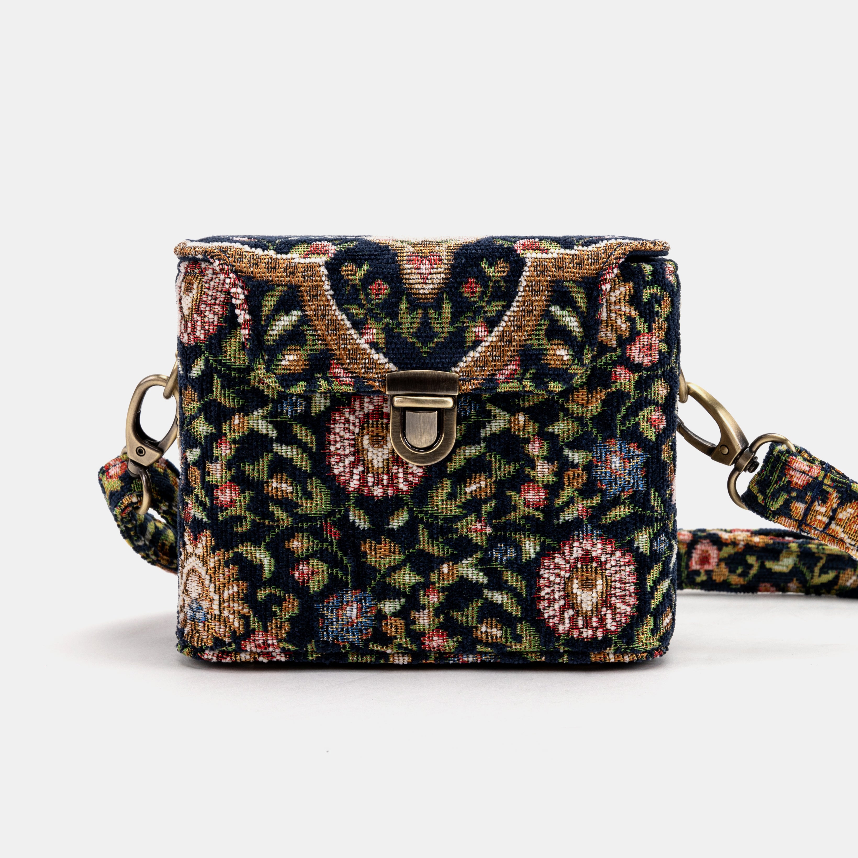 Oriental Navy Emma Small Train Case Crossbody main