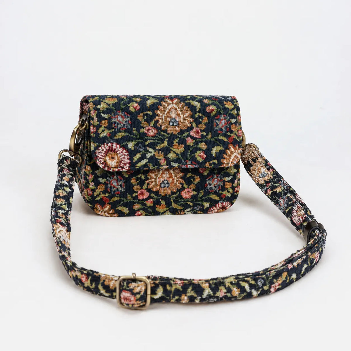 Oriental Navy Flap Crossbody Bag of America FULL FRONT