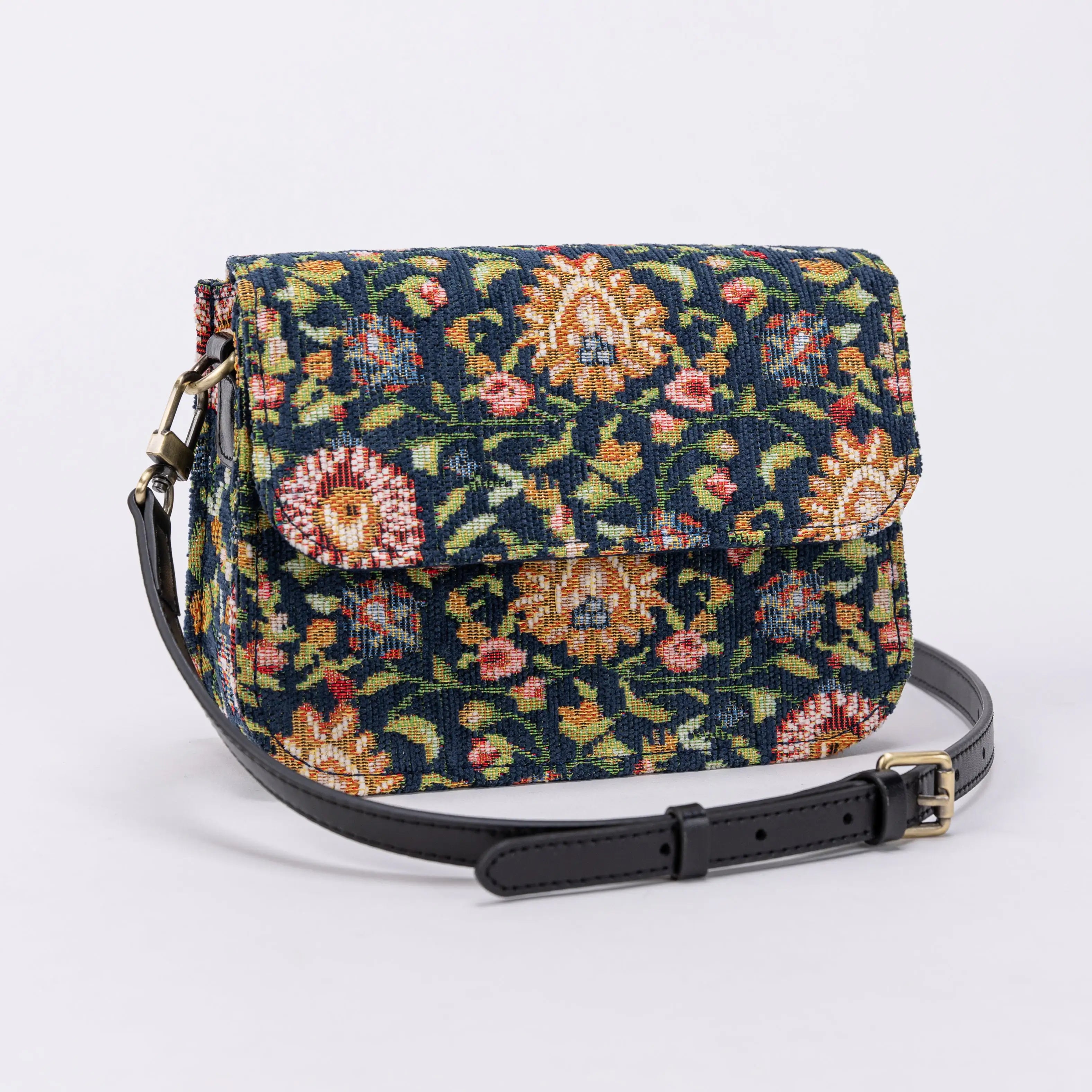 Oriental Navy Flap Crossbody Bag of America FULL FRONT