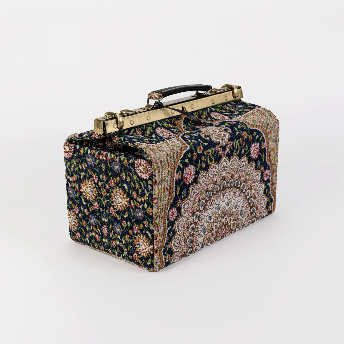 Oriental Navy Genevieve Carpet Gladstone Bag of America side