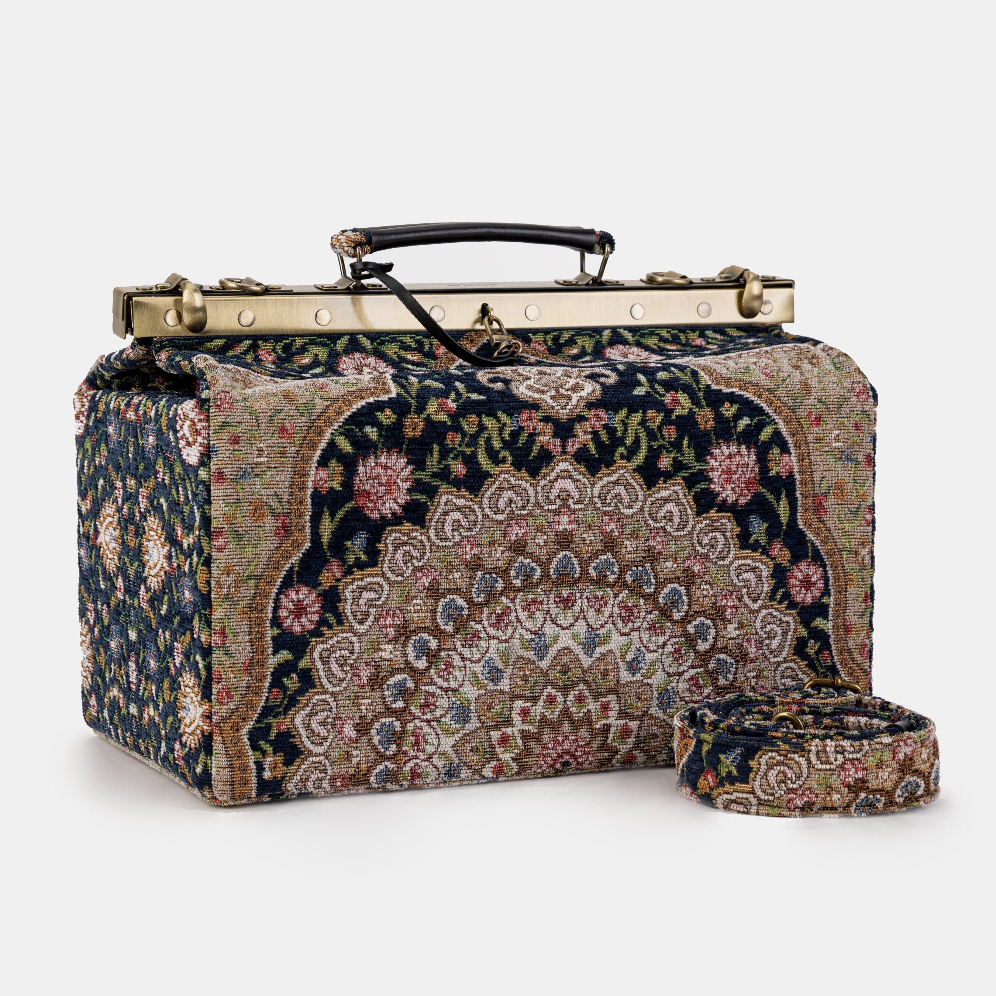 Oriental Navy Genevieve Carpet Gladstone Bag of America of America main
