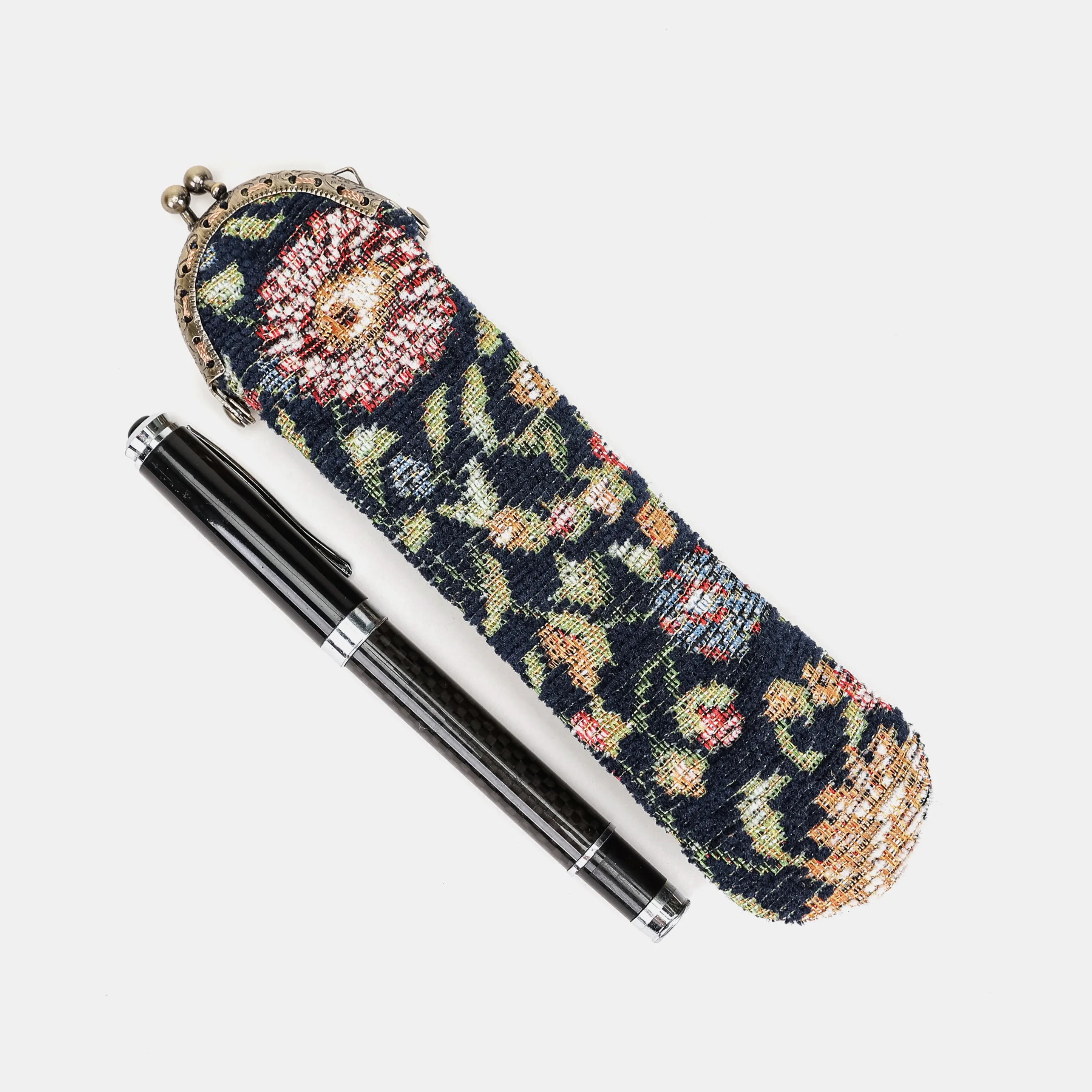 Oriental Navy Solo Pen Case Carpetbag of America main