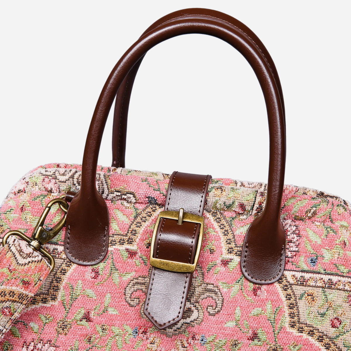 Oriental Pink Carpet Handbag Purse carpet bag MCW Handmade buckle
