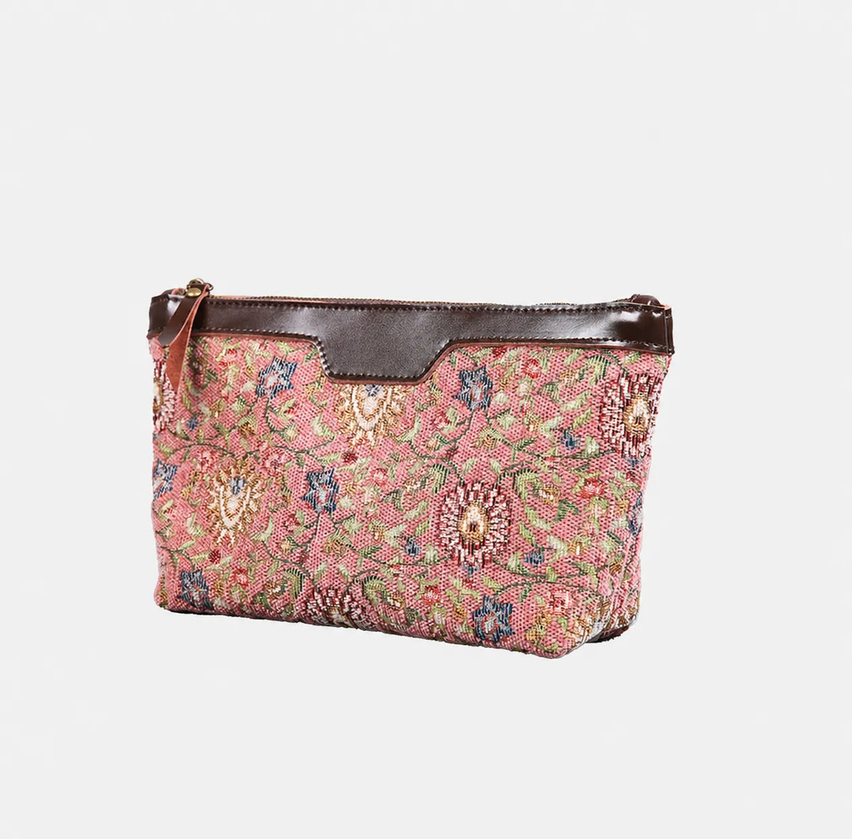Oriental Pink Carpet Makeup Bag carpet bag MCW Handmade of America front
