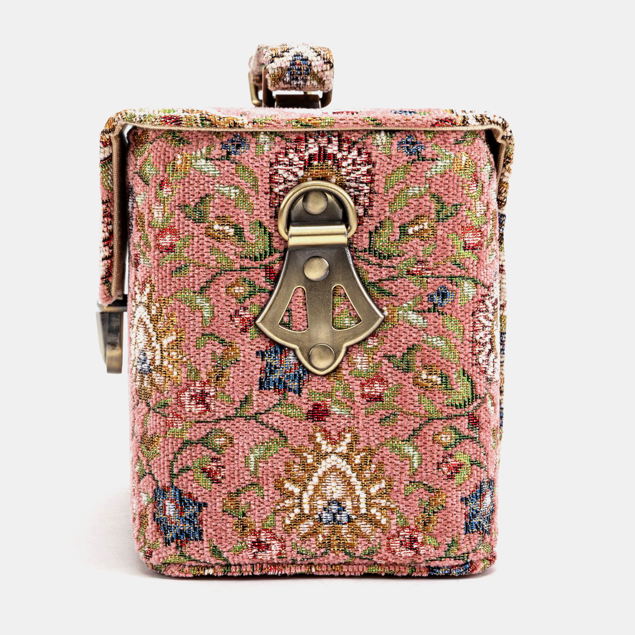 Oriental Pink Clara Medium Train Case Purse of America side