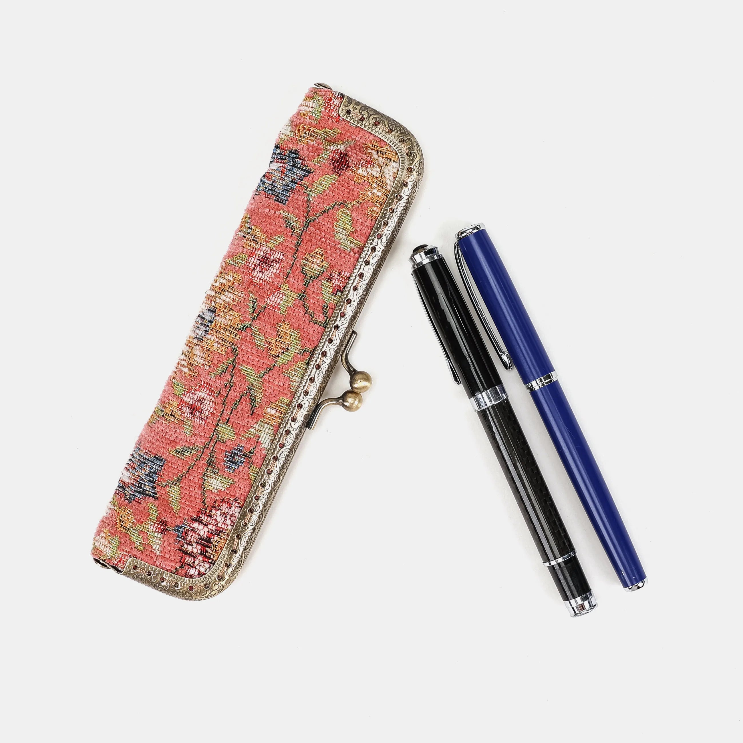 Oriental Pink Duo Pen Case Carpetbag of America main