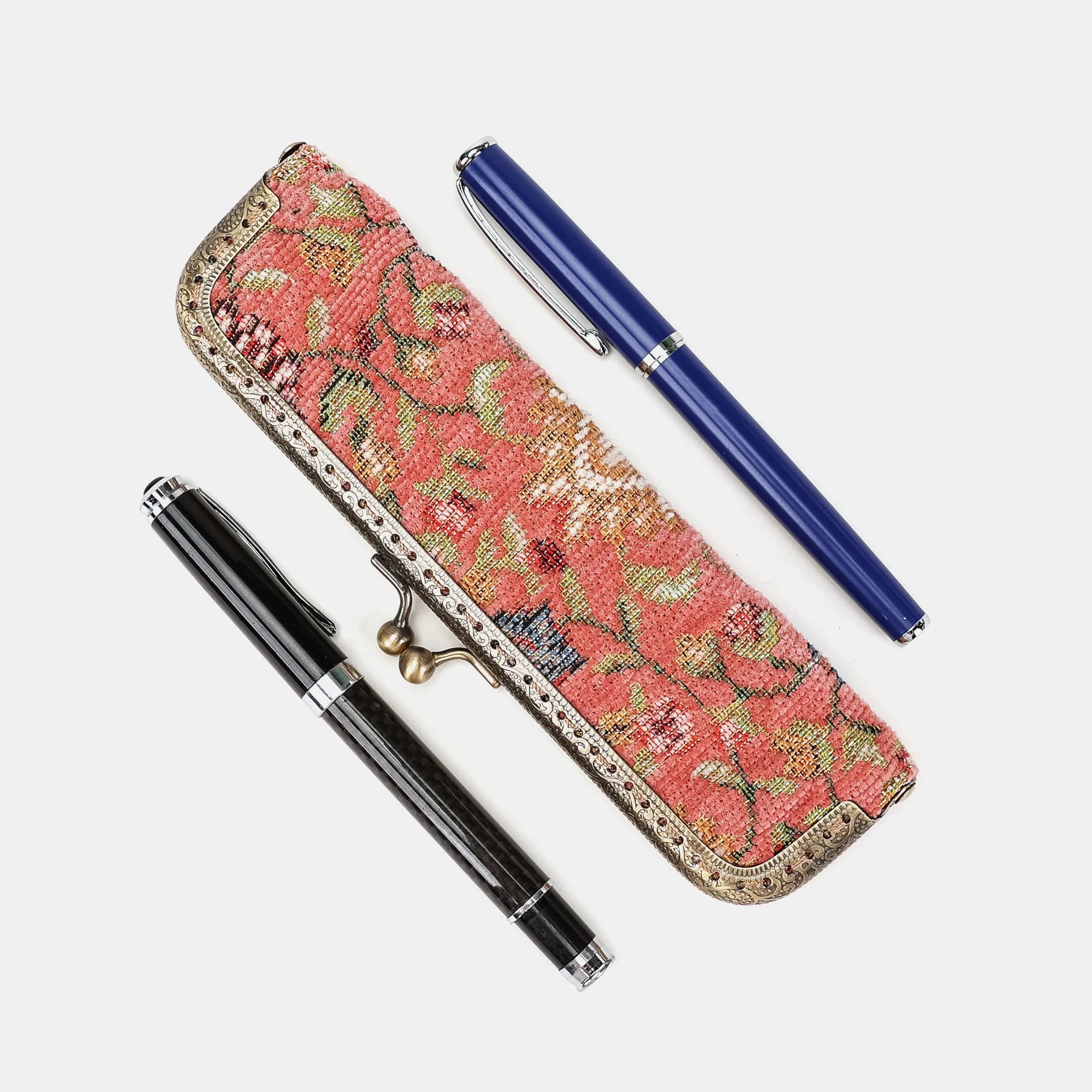Oriental Pink Duo Pen Case Carpetbag of America primary