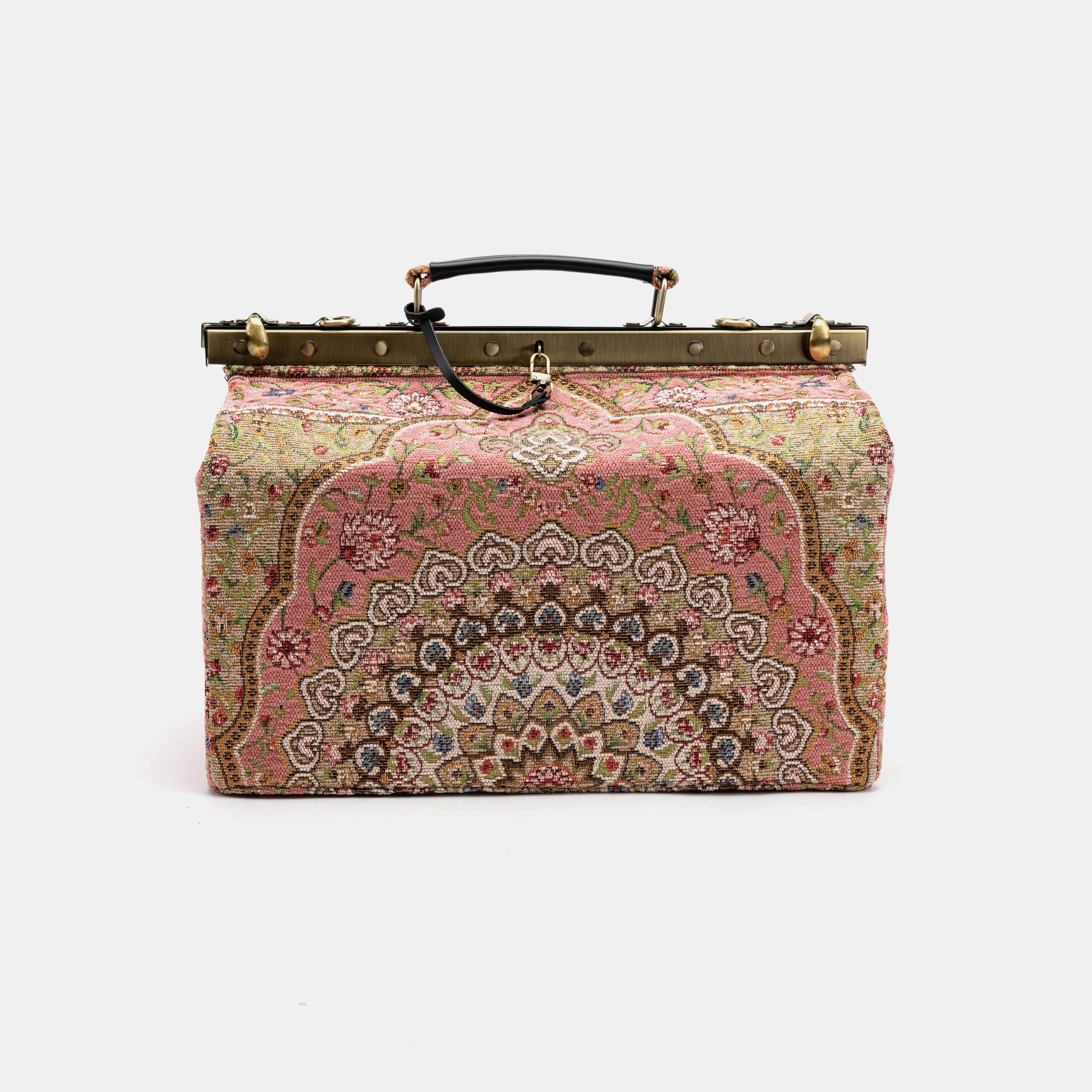 Oriental Pink Genevieve Carpet Gladstone Bag of America front