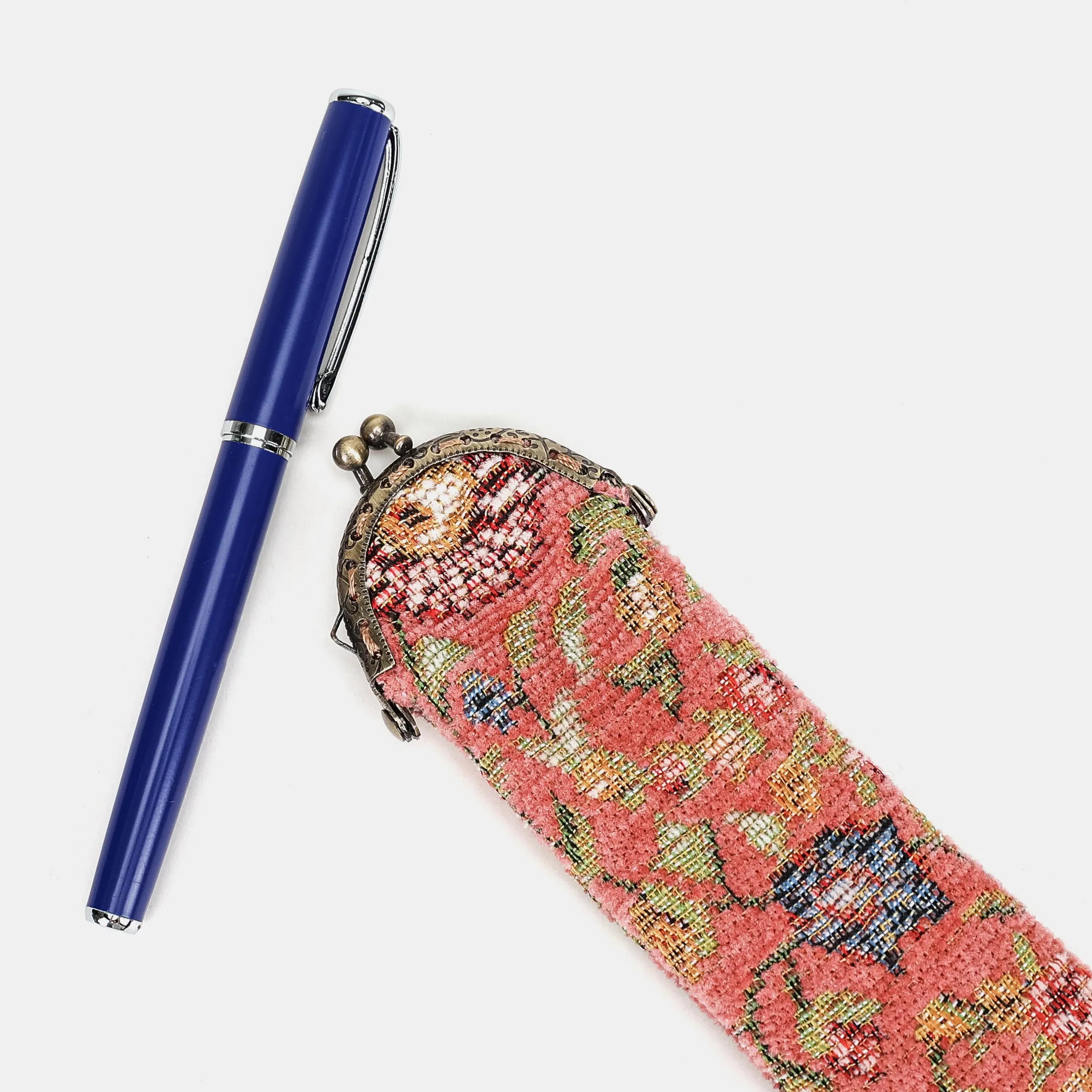 Oriental Pink Solo Pen Case Carpetbag of America with pen