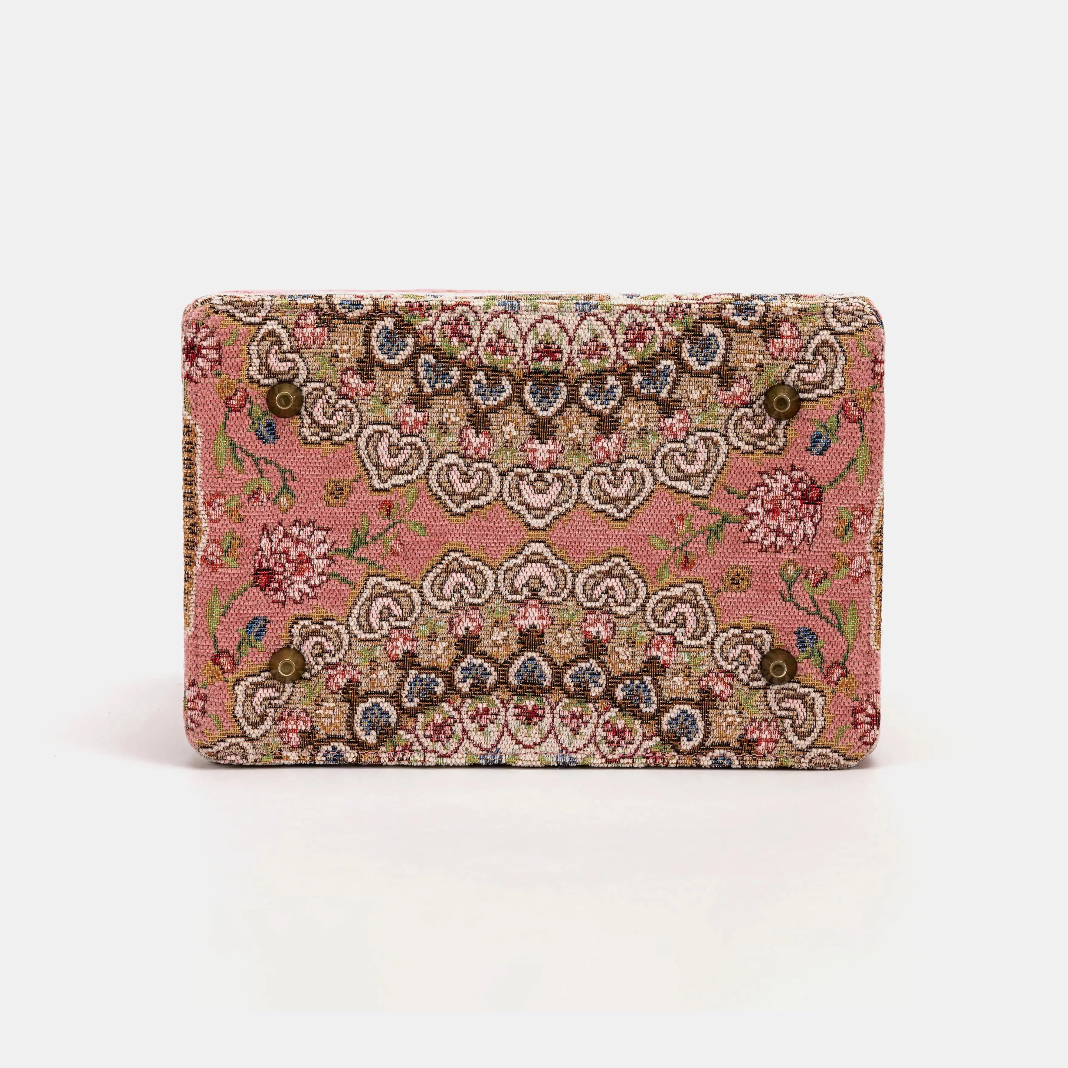 Oriental Pink Vivienne Carpet Purse Gladstone Bag of America bottom