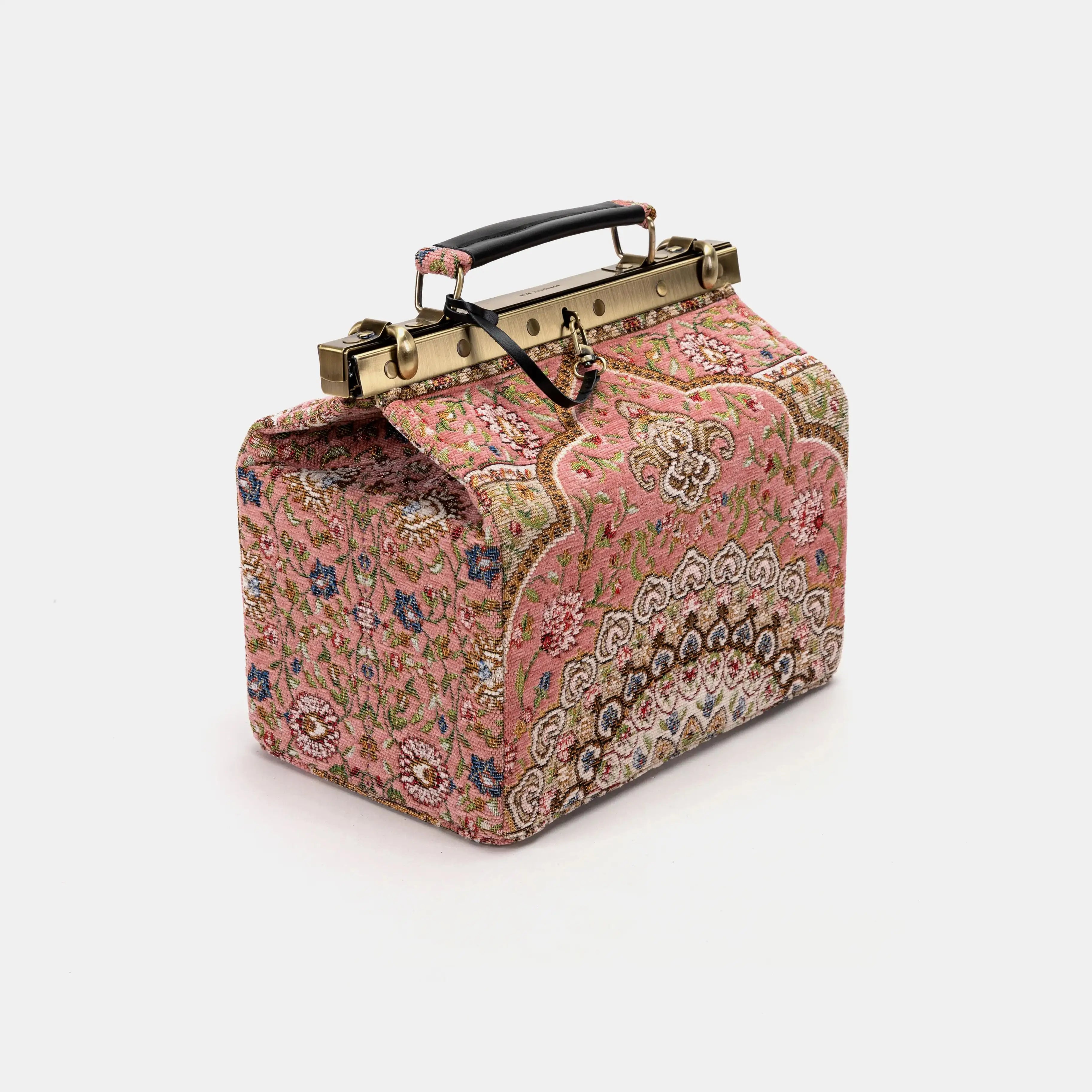 Oriental Pink Vivienne Carpet Purse Gladstone Bag of America side