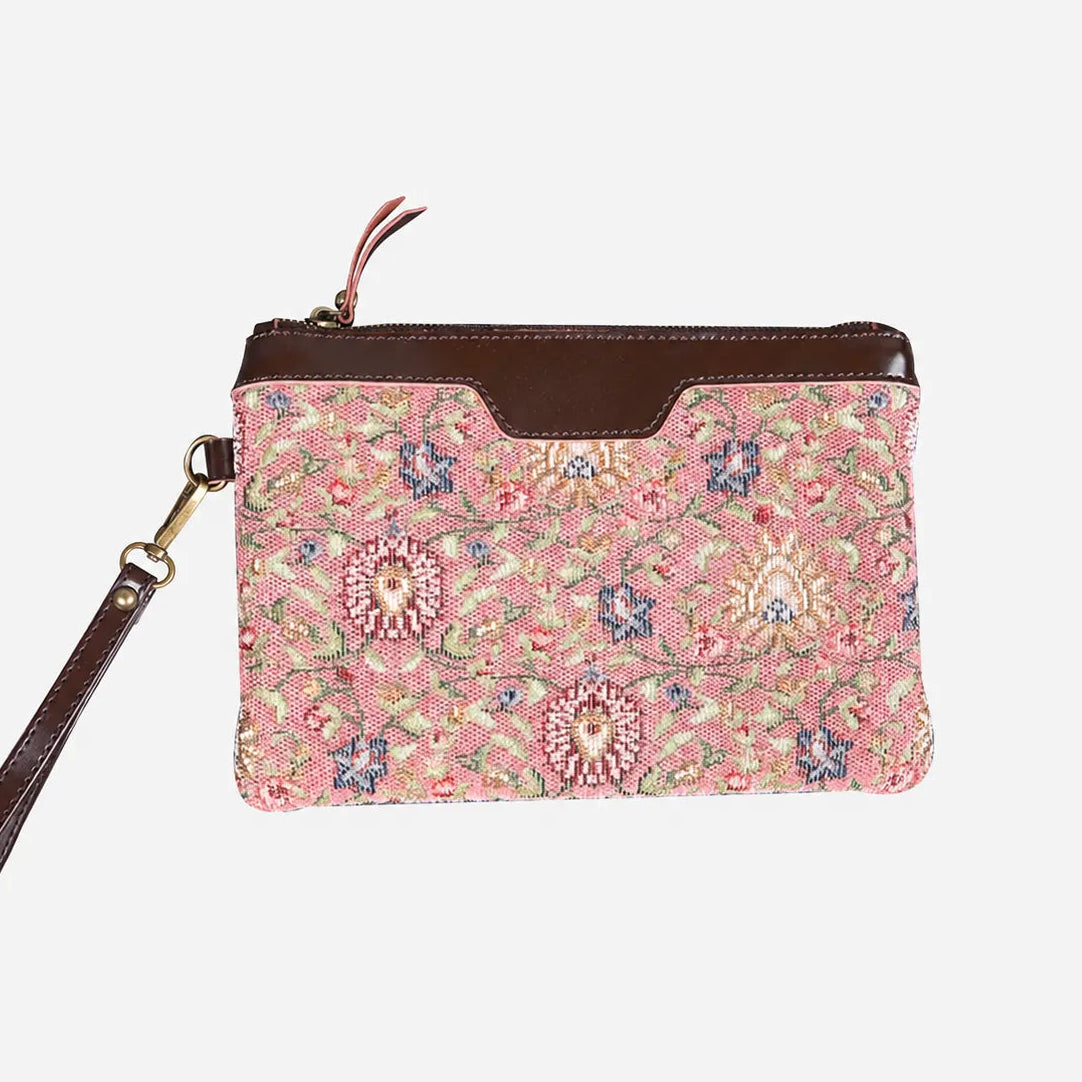 Oriental Pink Wristlet Clutch carpet bag MCW Handmade main