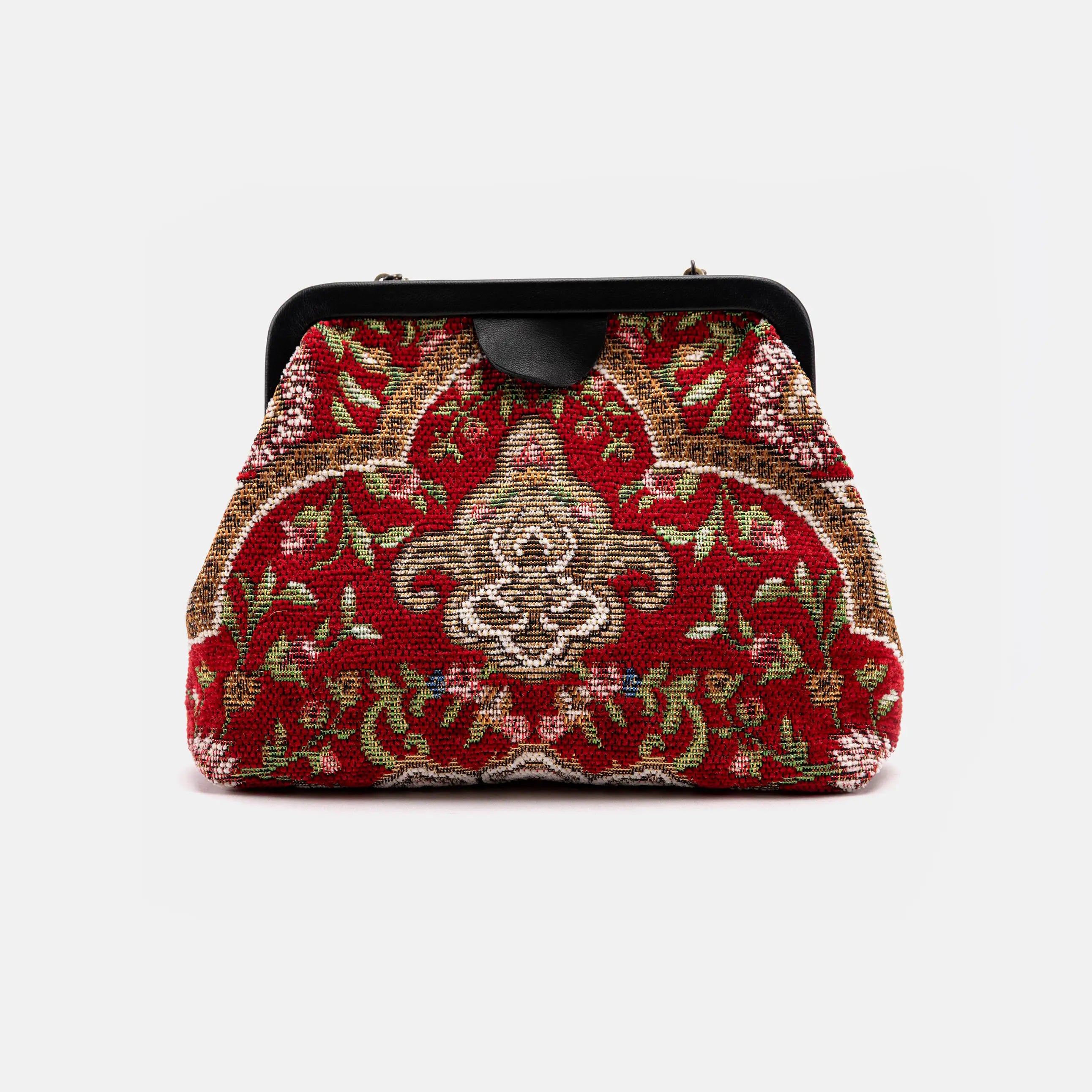 Oriental Red Alma Clutch back