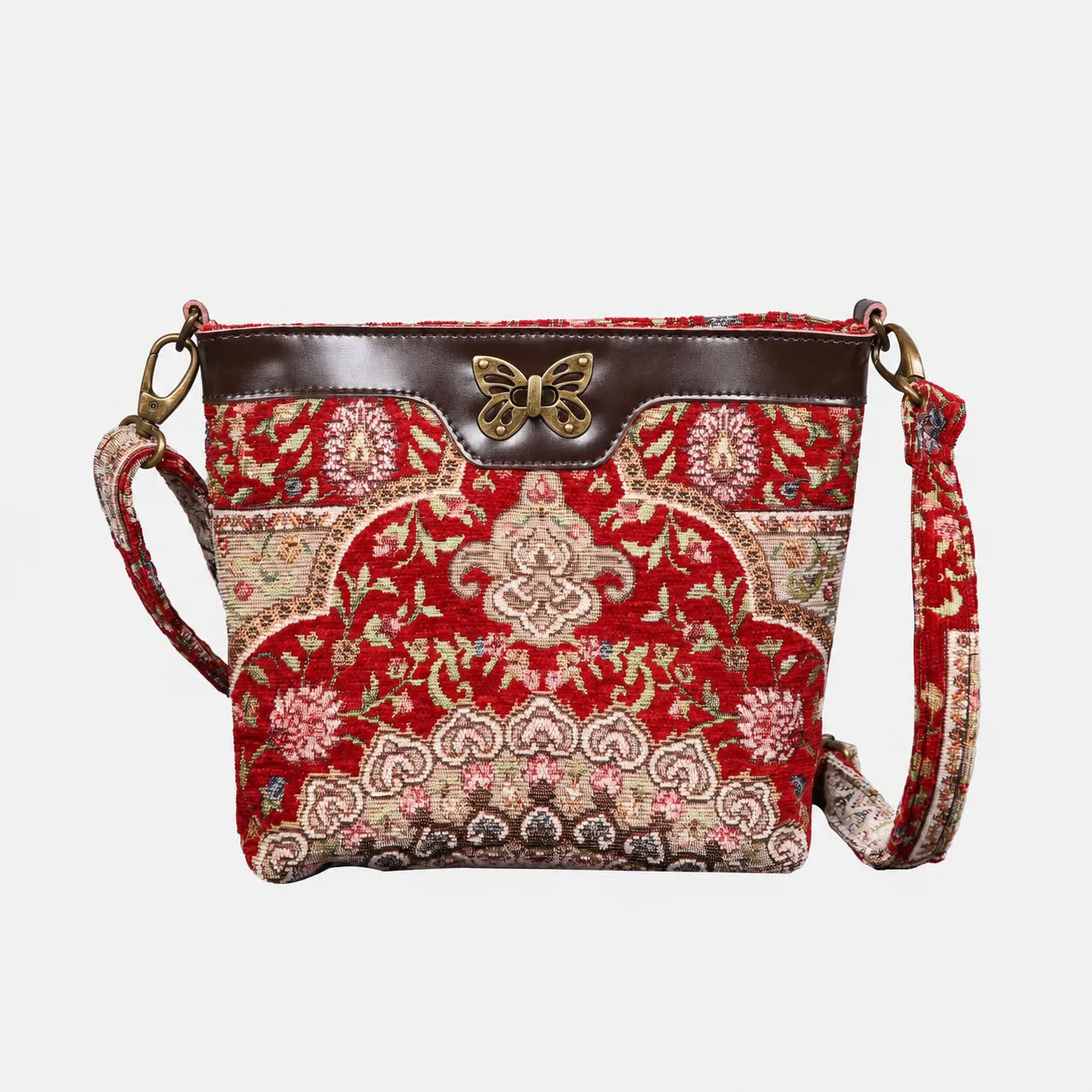 Oriental Wine Carpet Crossbody Bag carpet bag MCW Handmade of America main