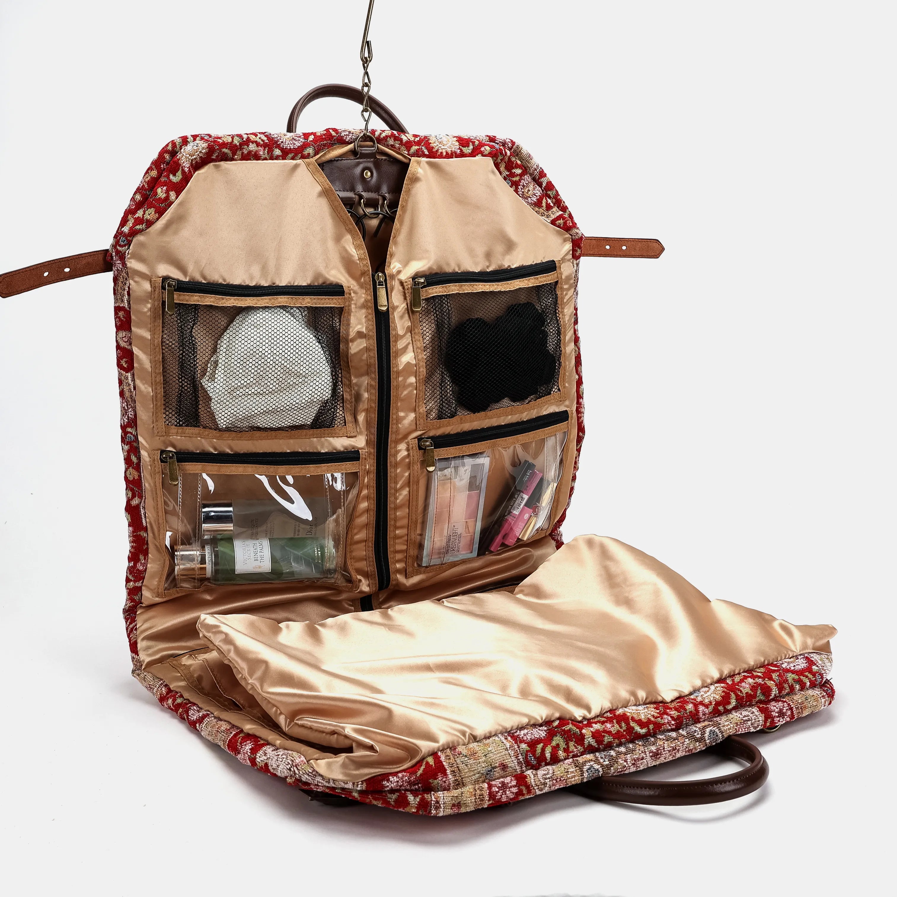 Oriental Red Carpet Garment Bag Carpetbag of America-inside