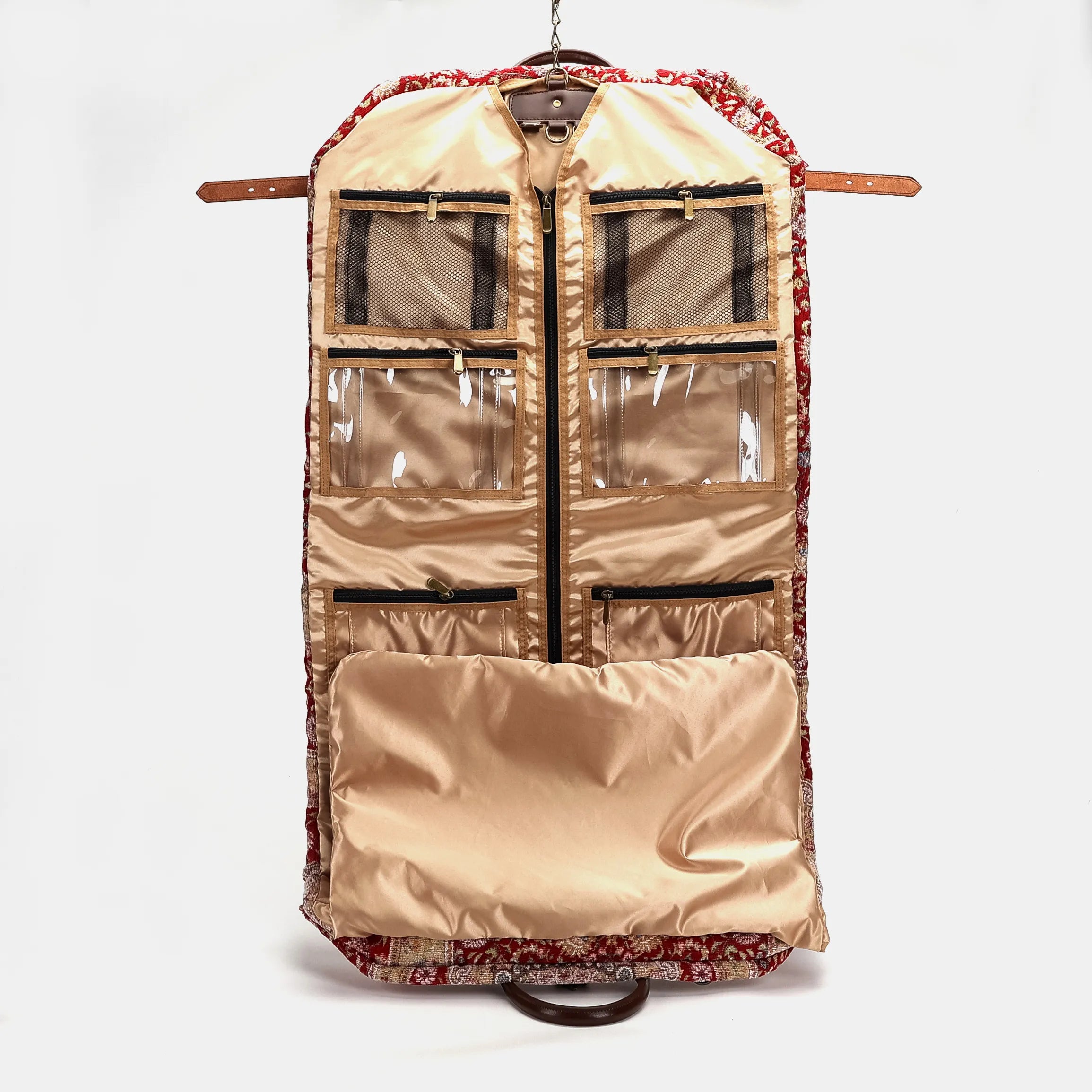 Oriental Red Carpet Garment Bag Carpetbag of America-spread out