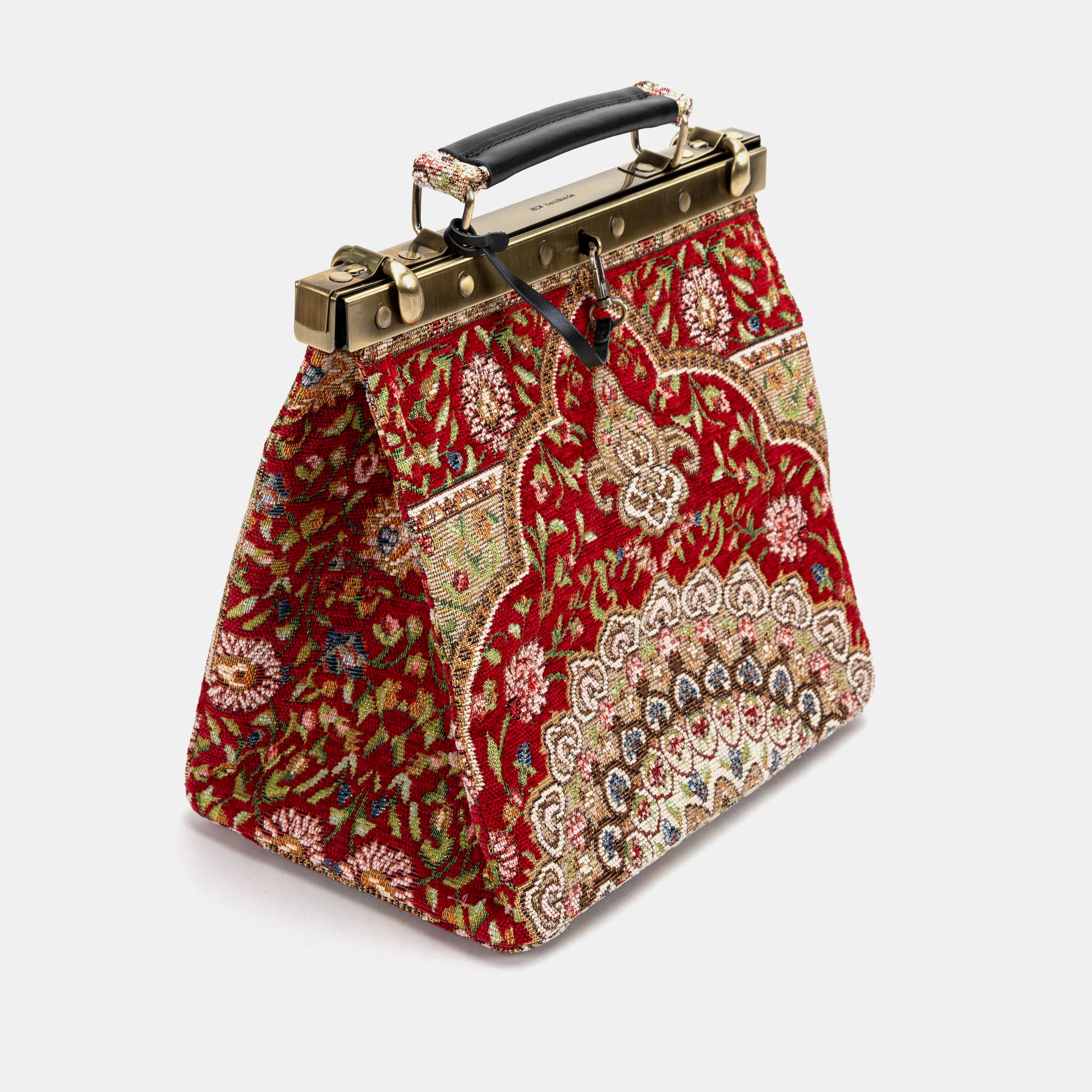 Oriental Red Cecile Carpet Purse Gladstone Bag of America side