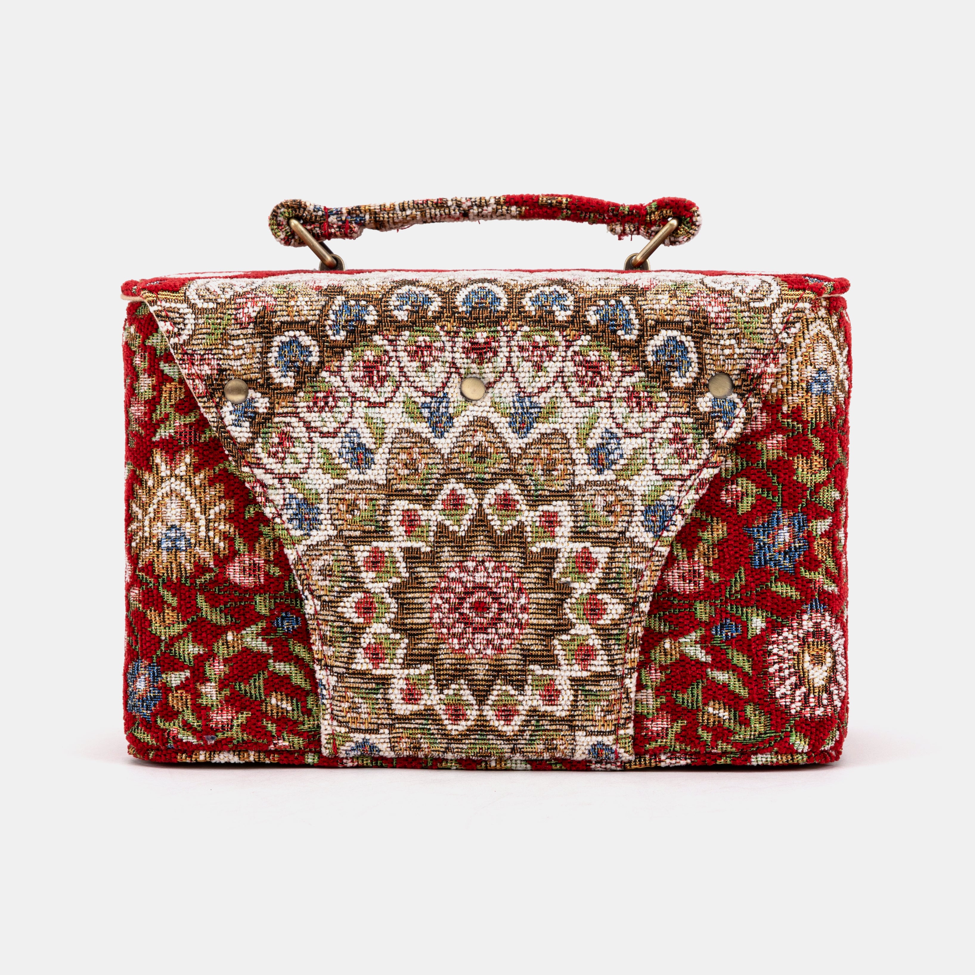 Oriental Red Clara Medium Train Case Purseof America back