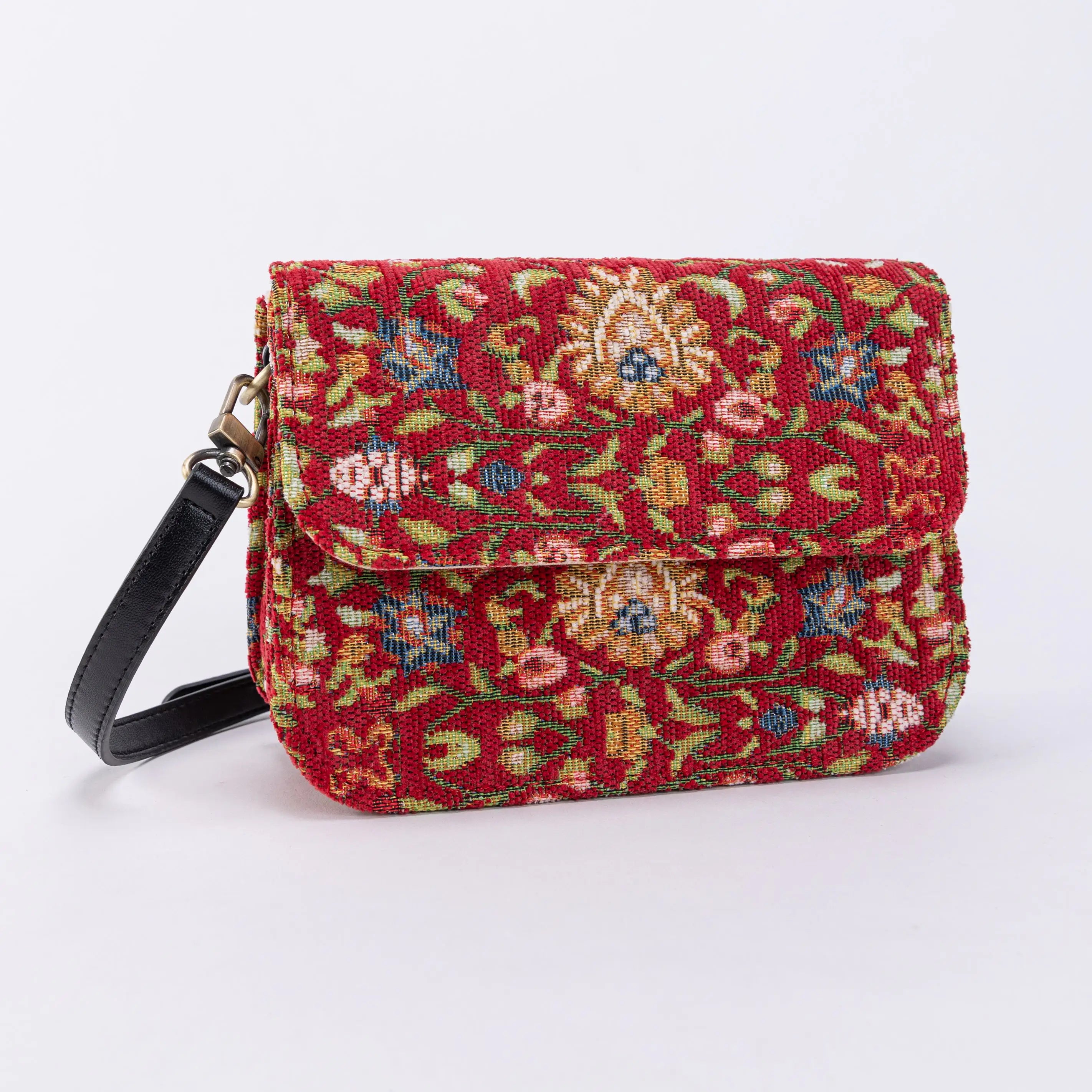 Oriental Red Flap Crossbody Bag of America FRONT