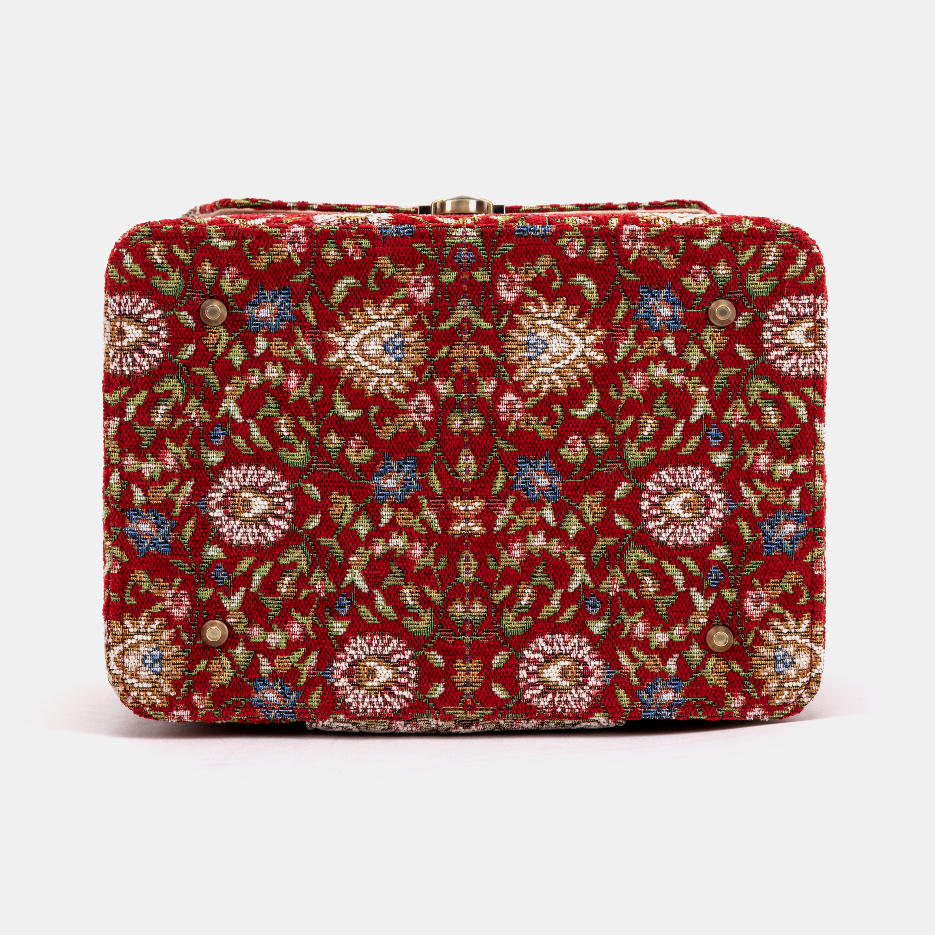 Oriental Red Josephine Large Train Case bottom