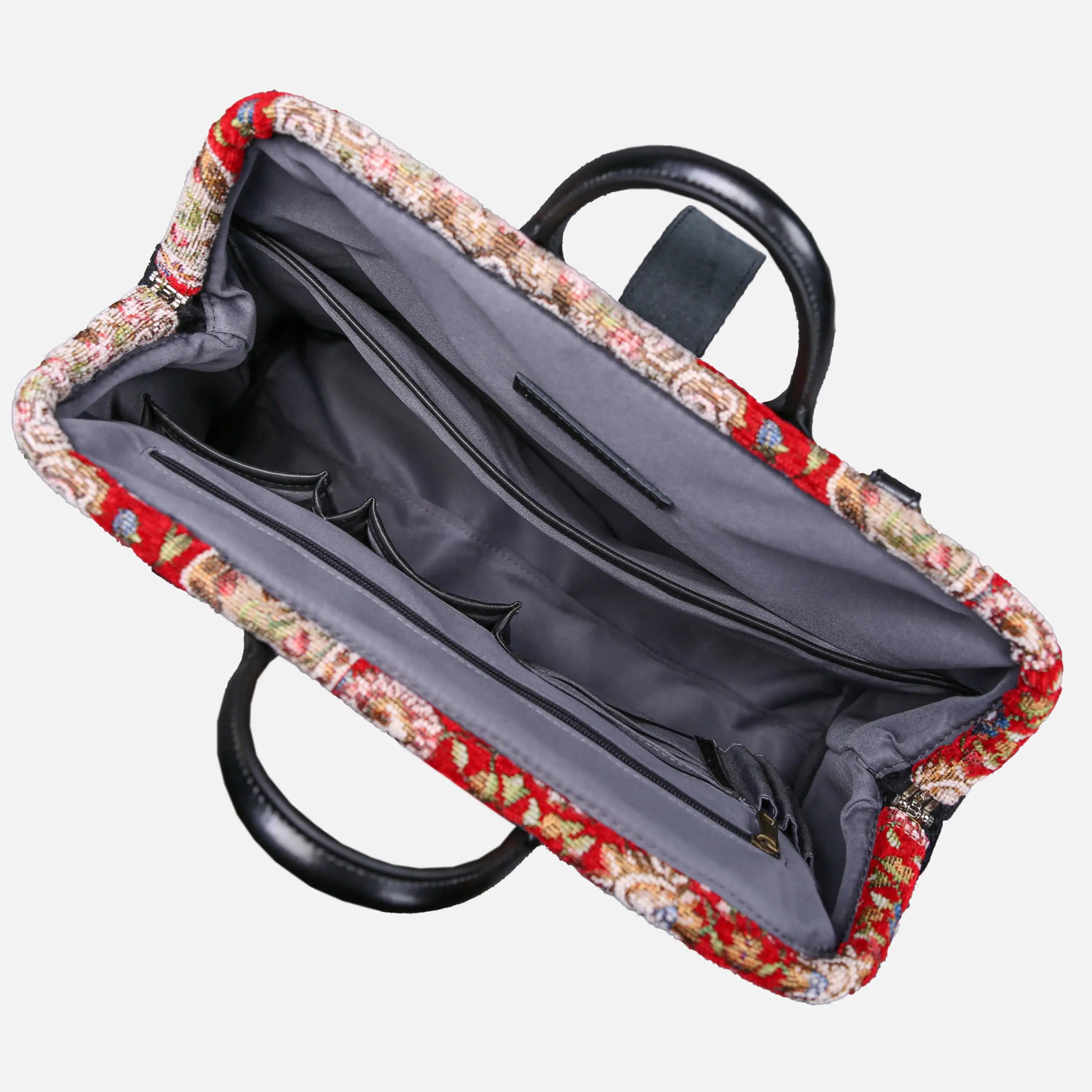 Oriental Red carpet bag of America inside