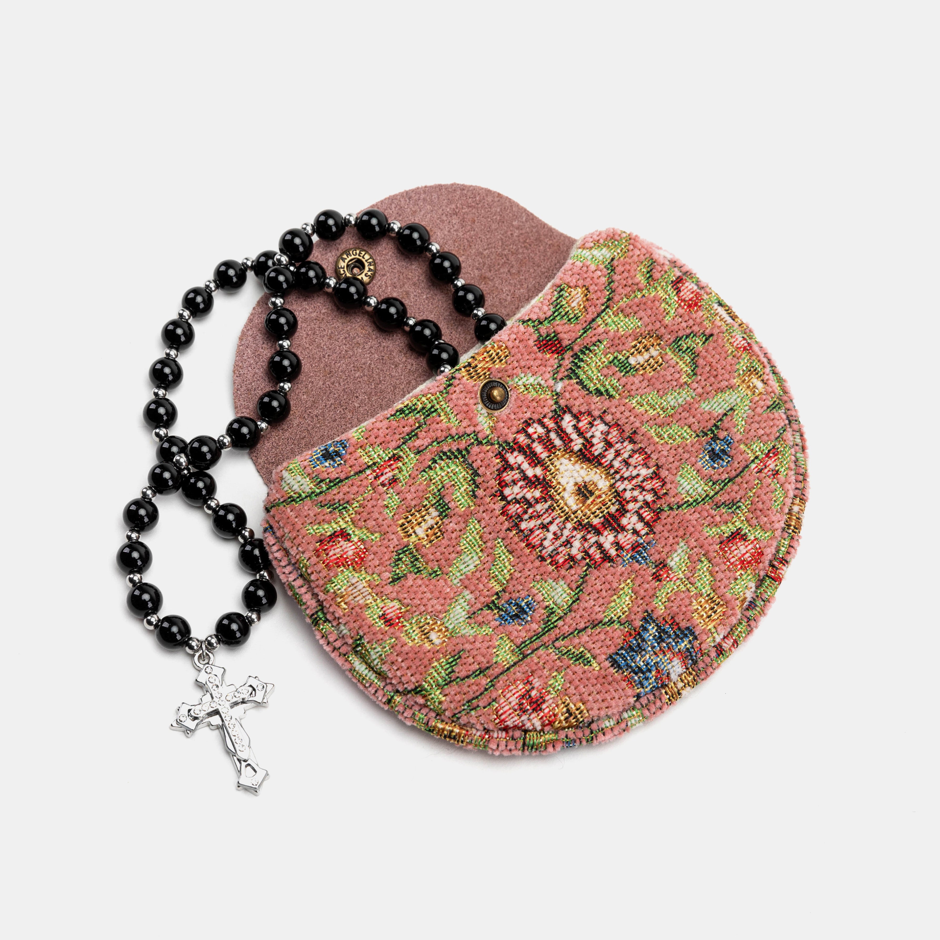 Oriental Series Rosary Bag Carpetbag of America pink-1