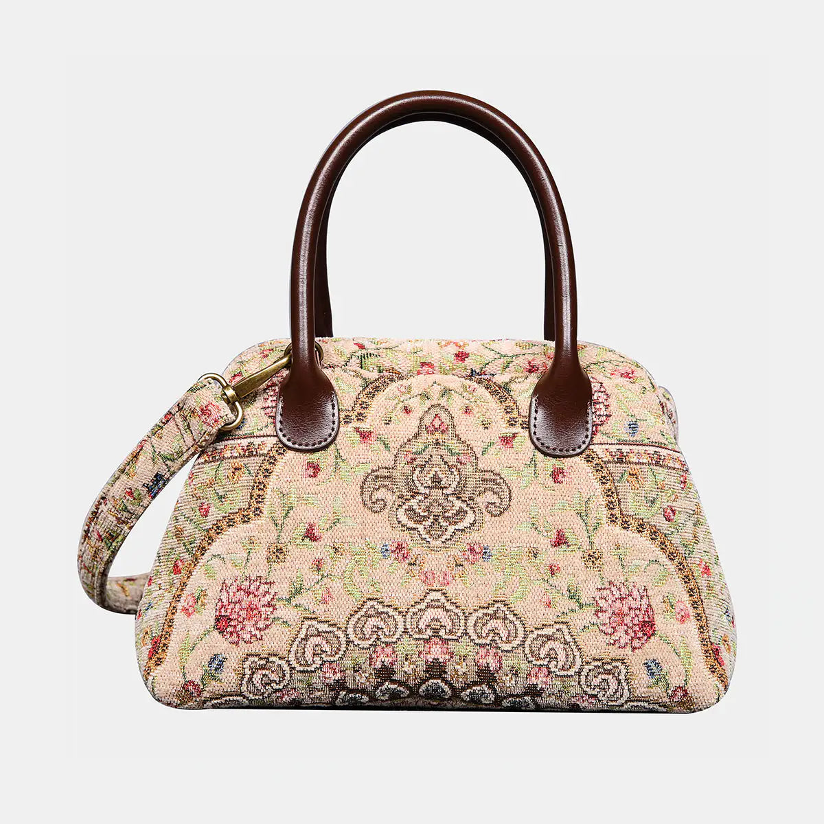 Oriental beige Carpet Satchel Carpetbag of America main