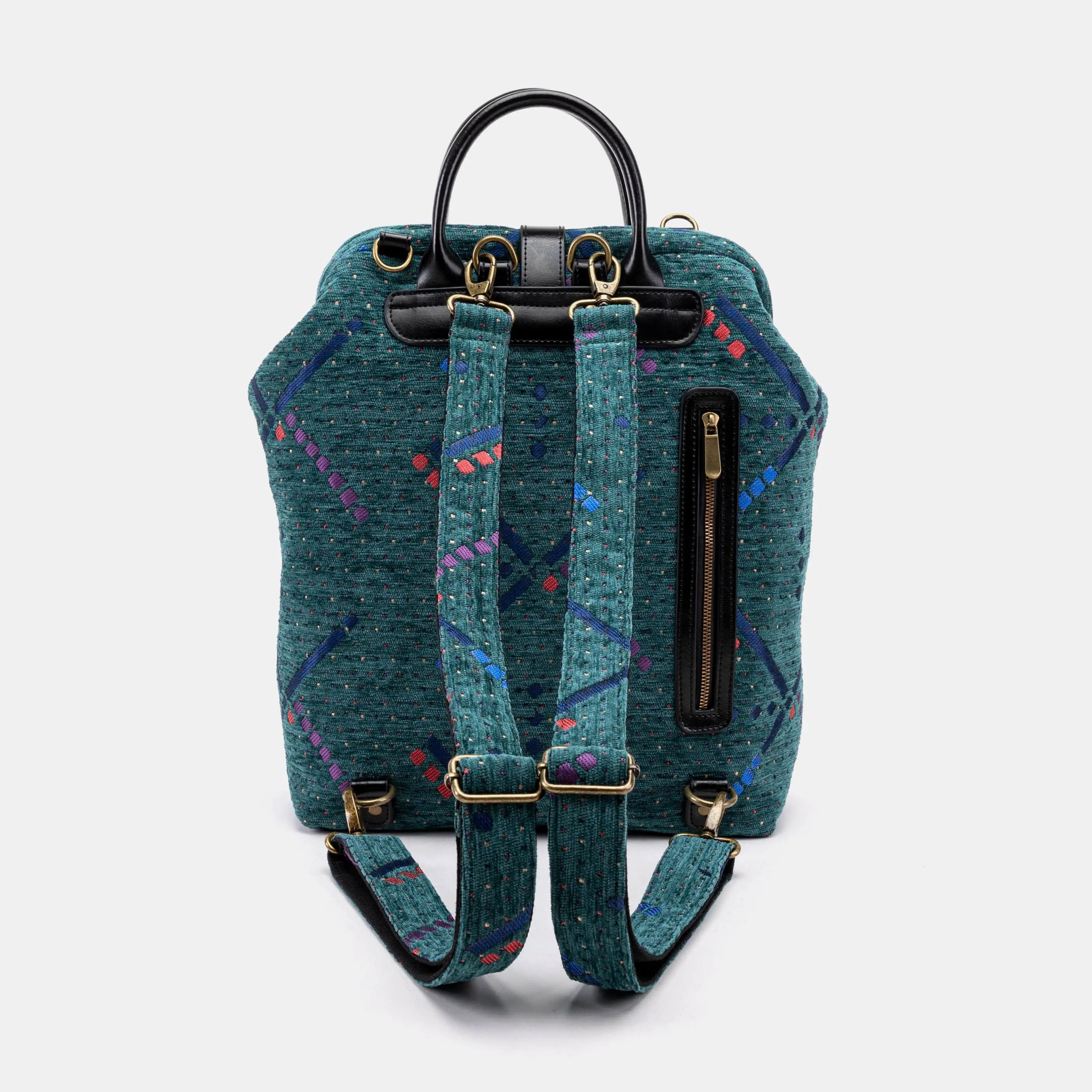 PDX Portland Airport Carpet Laptop Backpack Carpetbag of America back