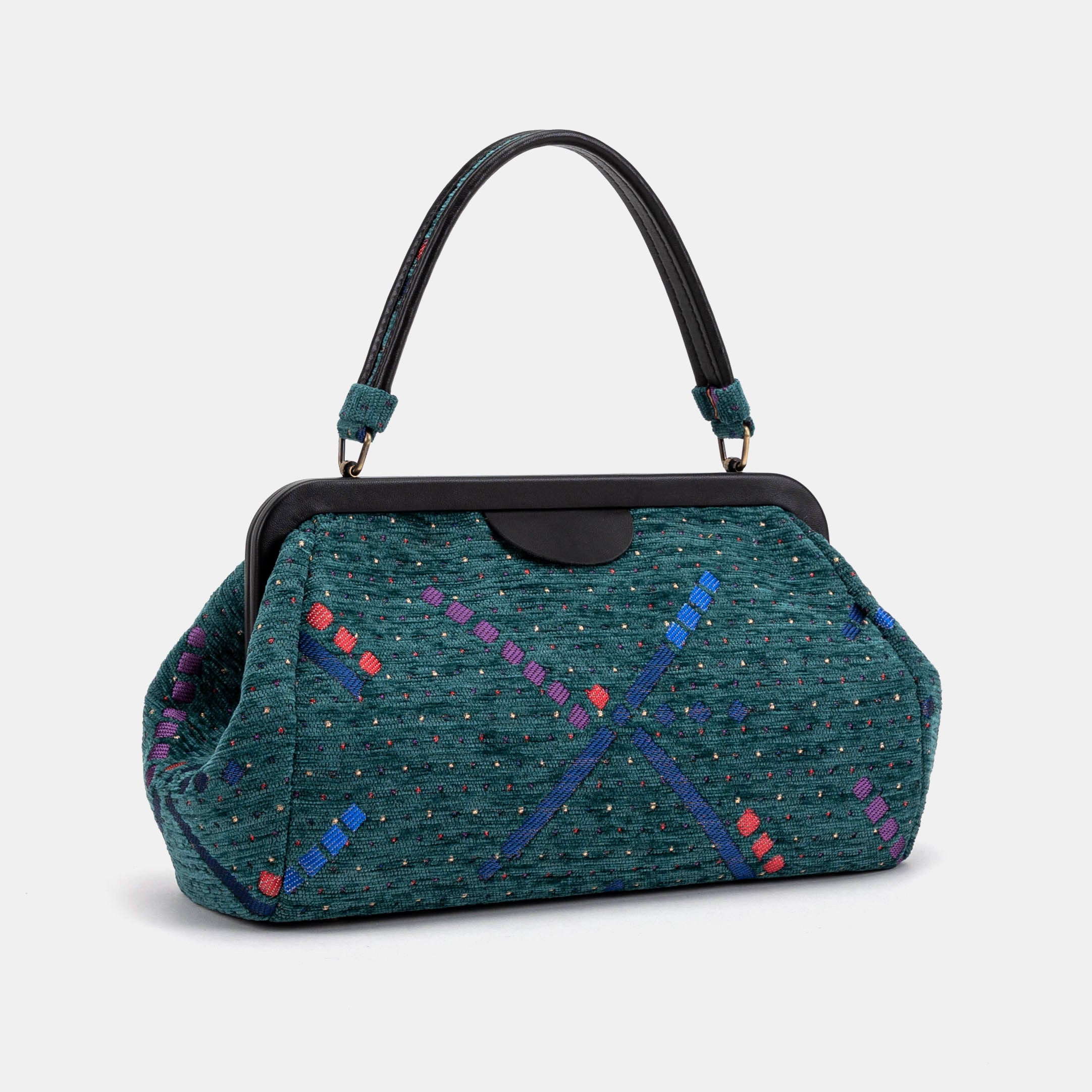 PDX Portland Airport Top Handle Purse Carpetbag of America front side