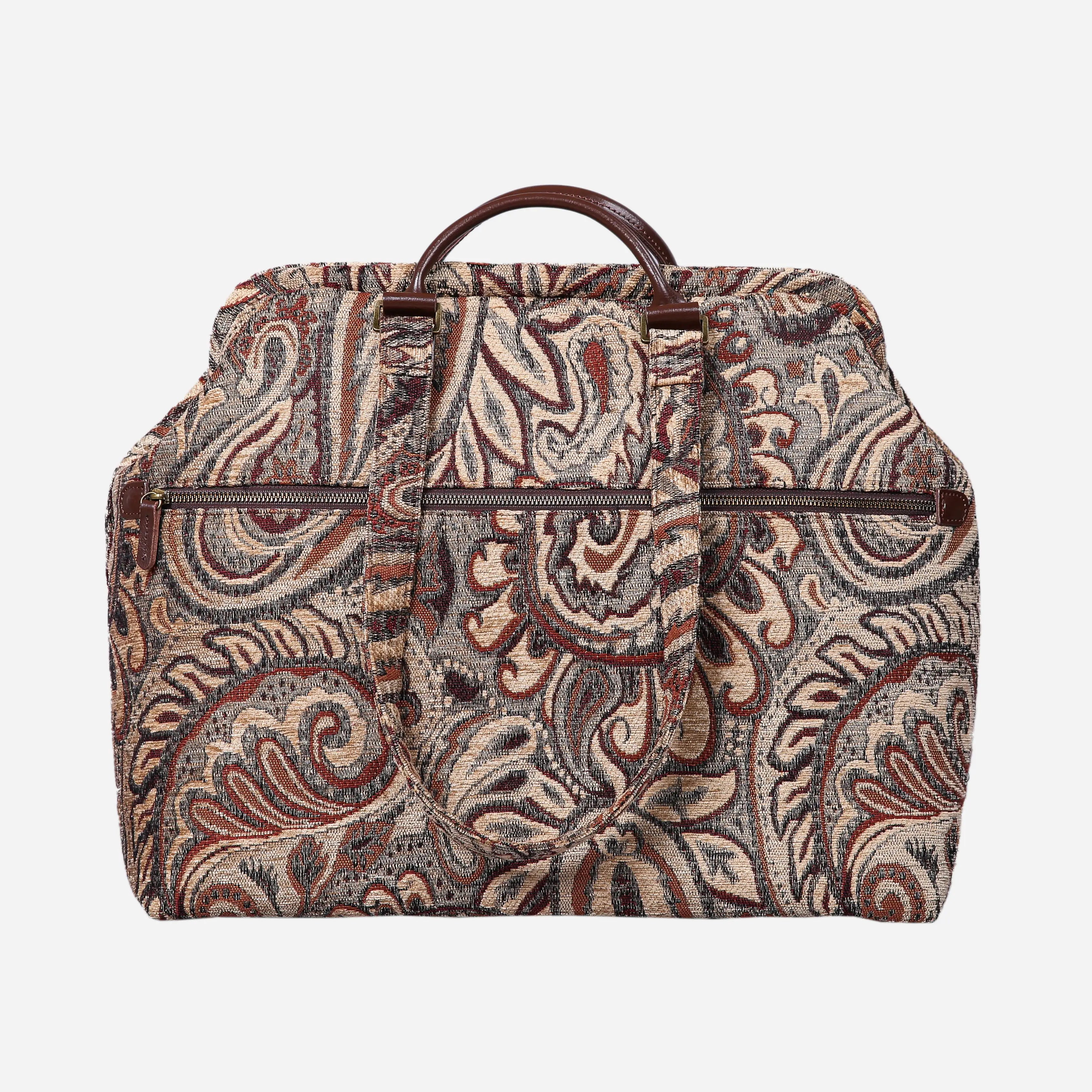 Paisley Brown Knitting Project Bag  of America-back