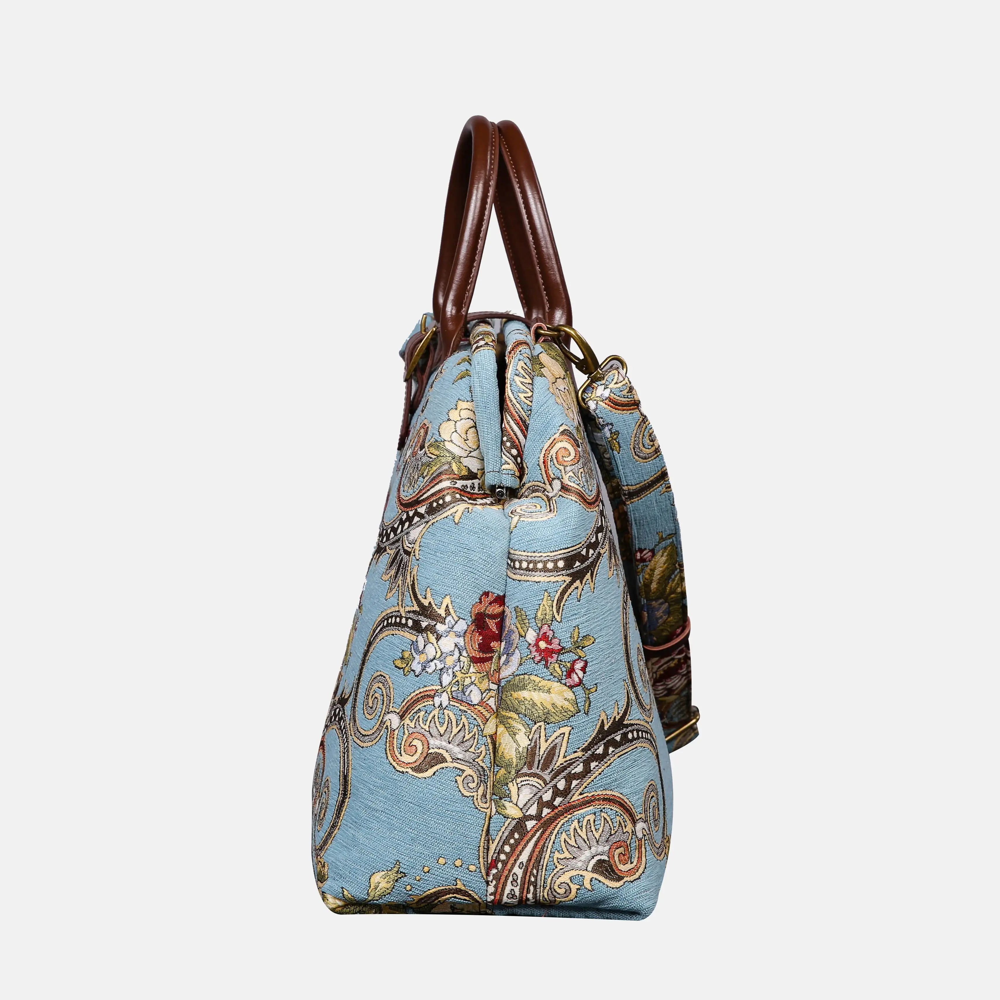 Paisley Mary Poppins Weekender Carpetbag side