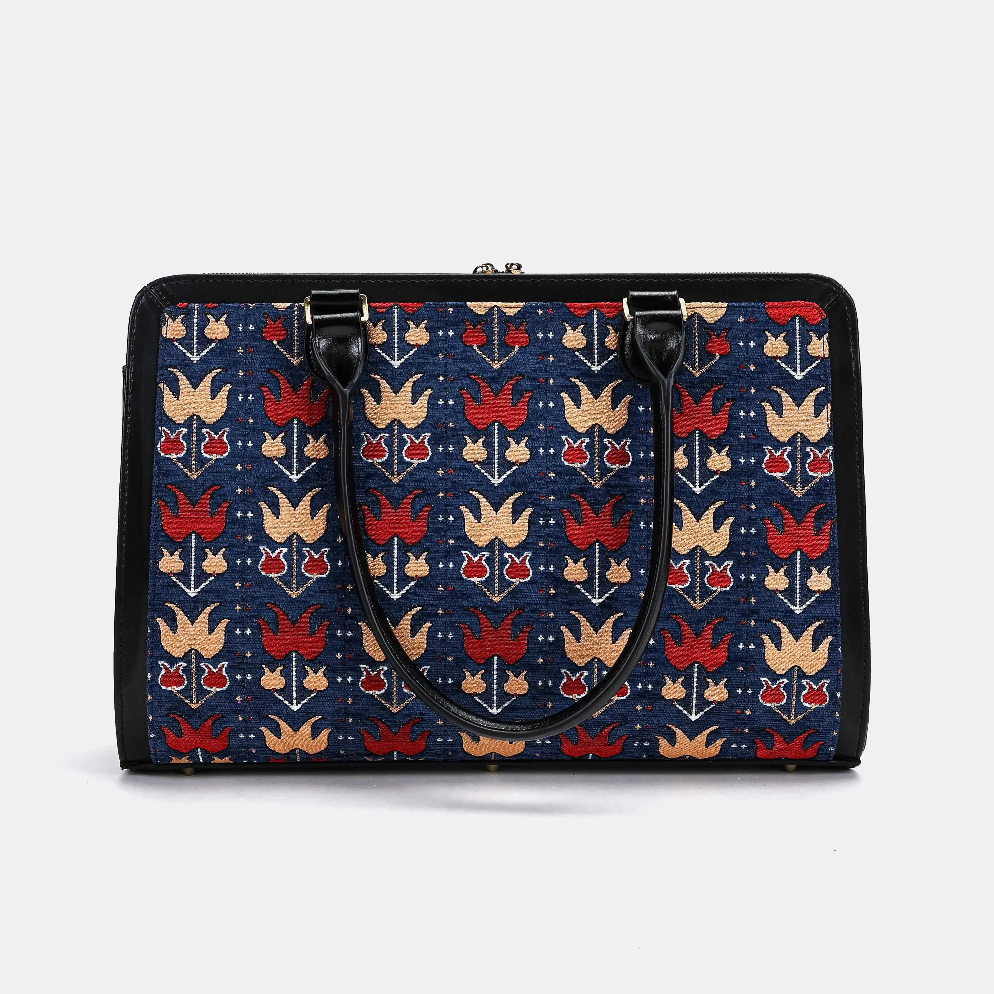 Poppy Bloom Business Tote of America  handle down