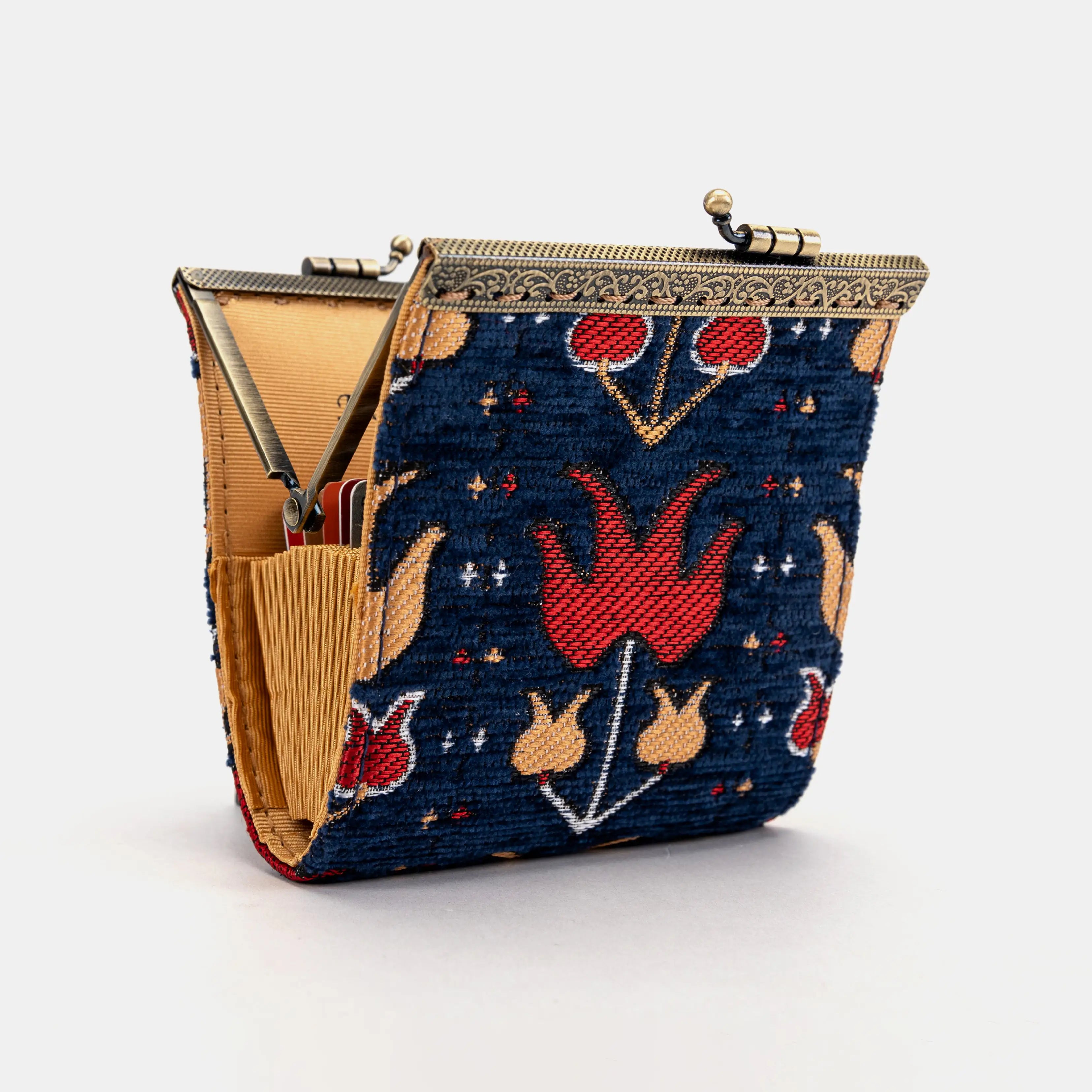 Opium Poppy  Card Wallet Carpetbag  of America side