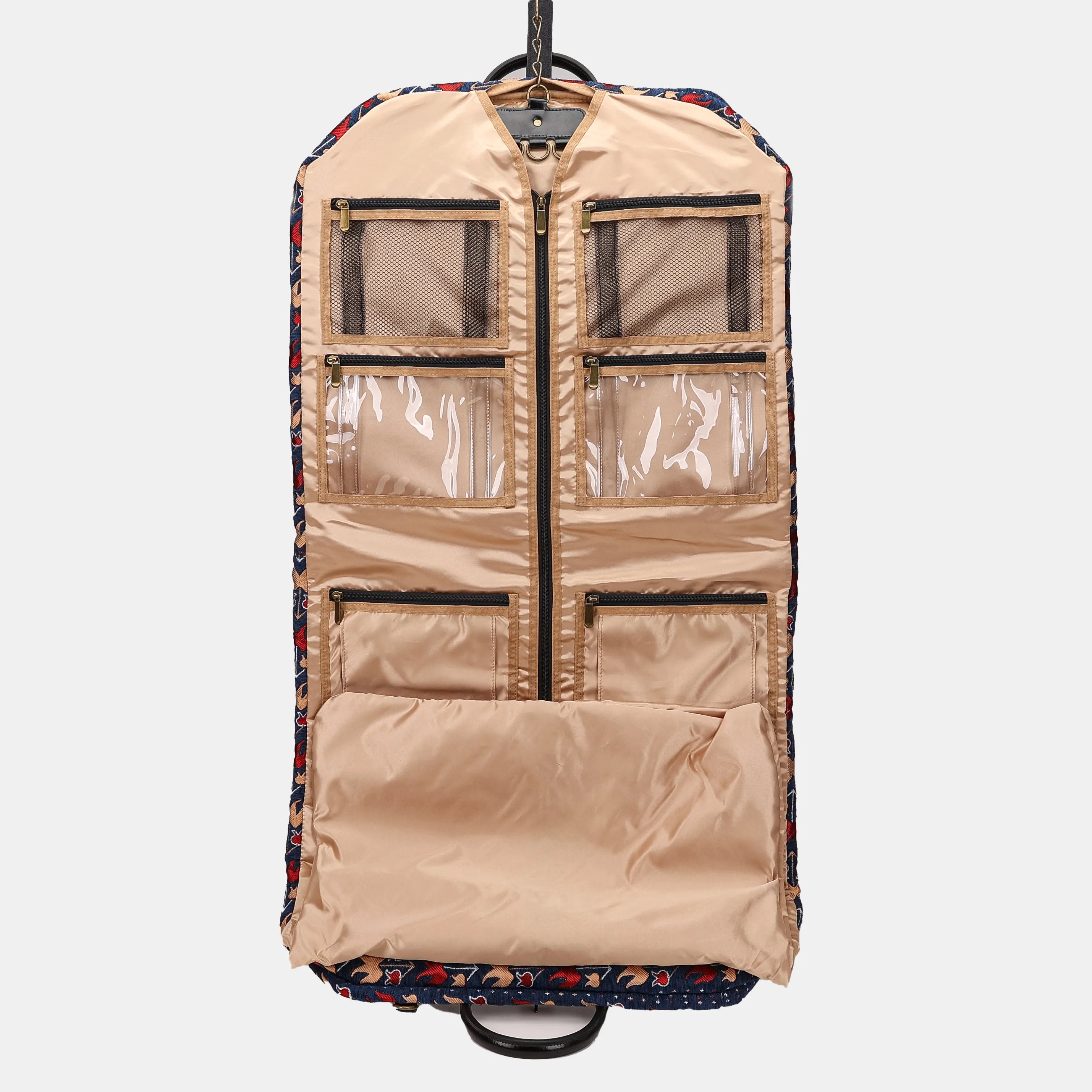 Poppy Bloom Garment Carpet Bag Carpetbag of America hang
