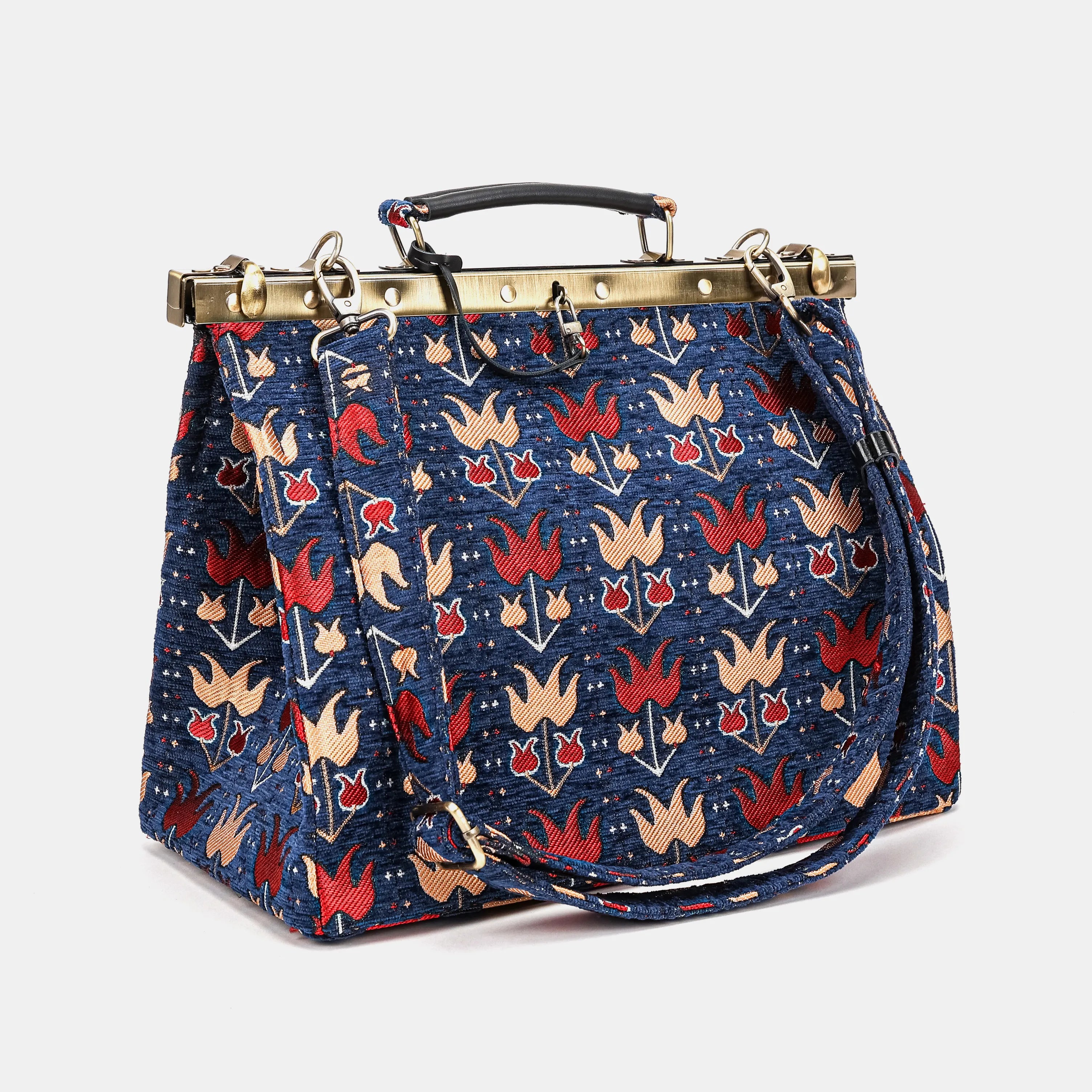 Poppy Bloom Celine Carpet Gladstone Bag of America  with shoulder strap
