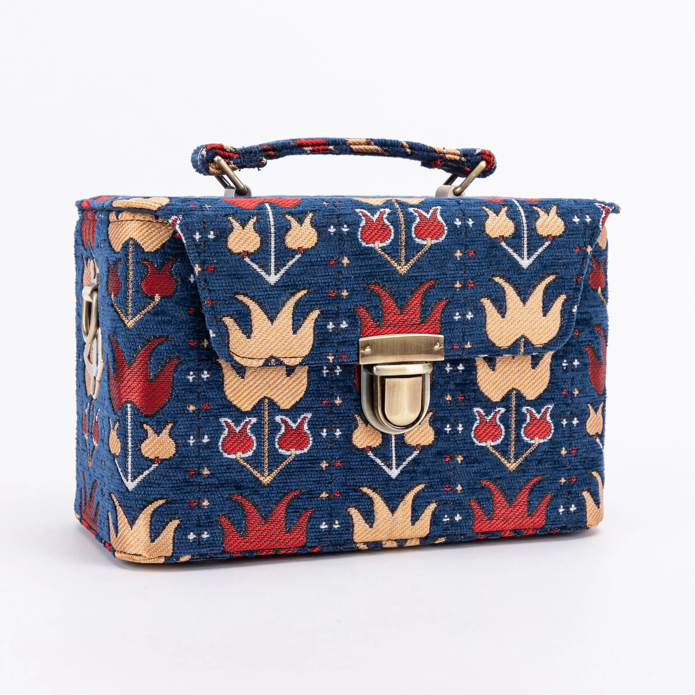 Poppy Bloom Clara Medium Train Case Purse of America front side