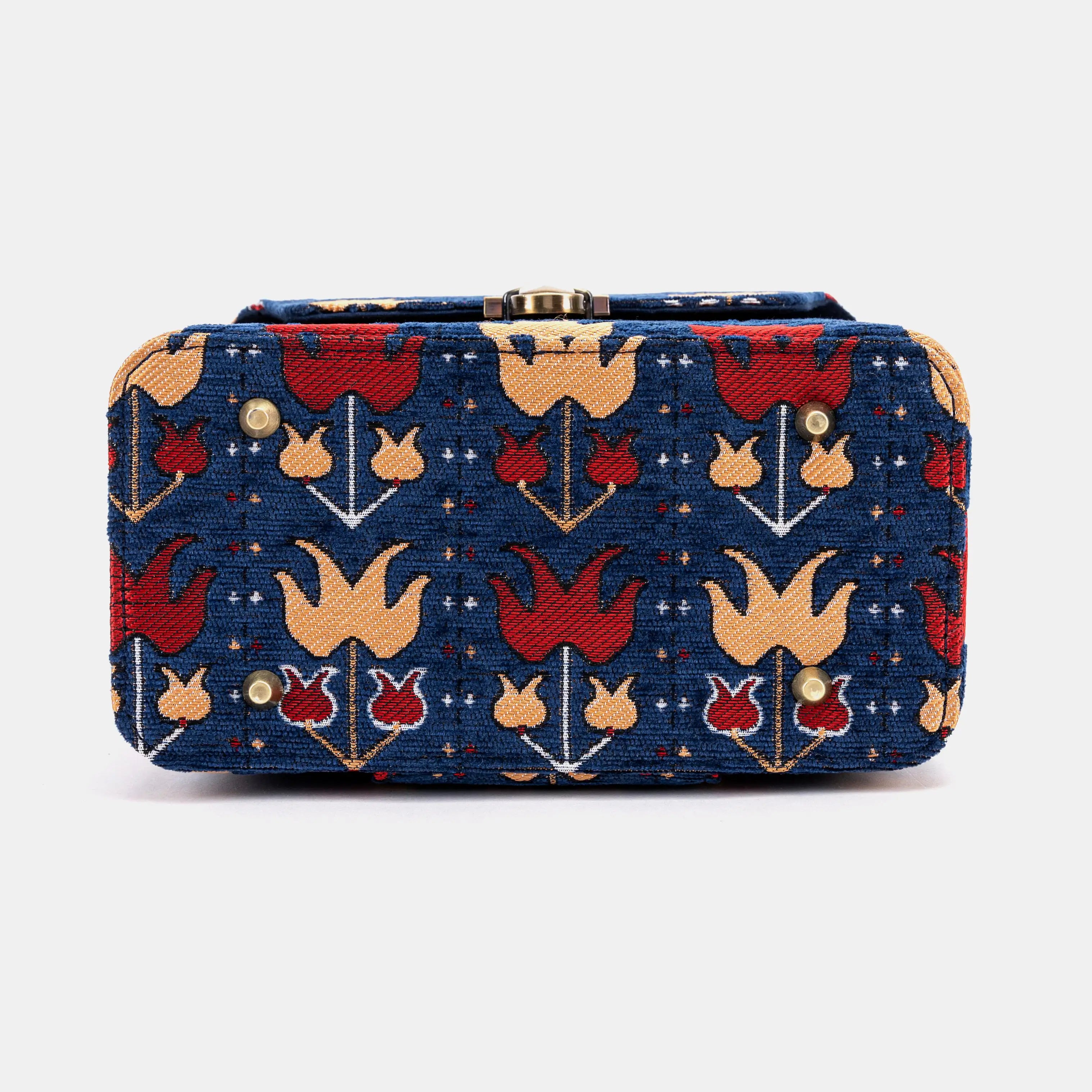 Poppy Bloom Clara Medium Train Case Purse of America bottom