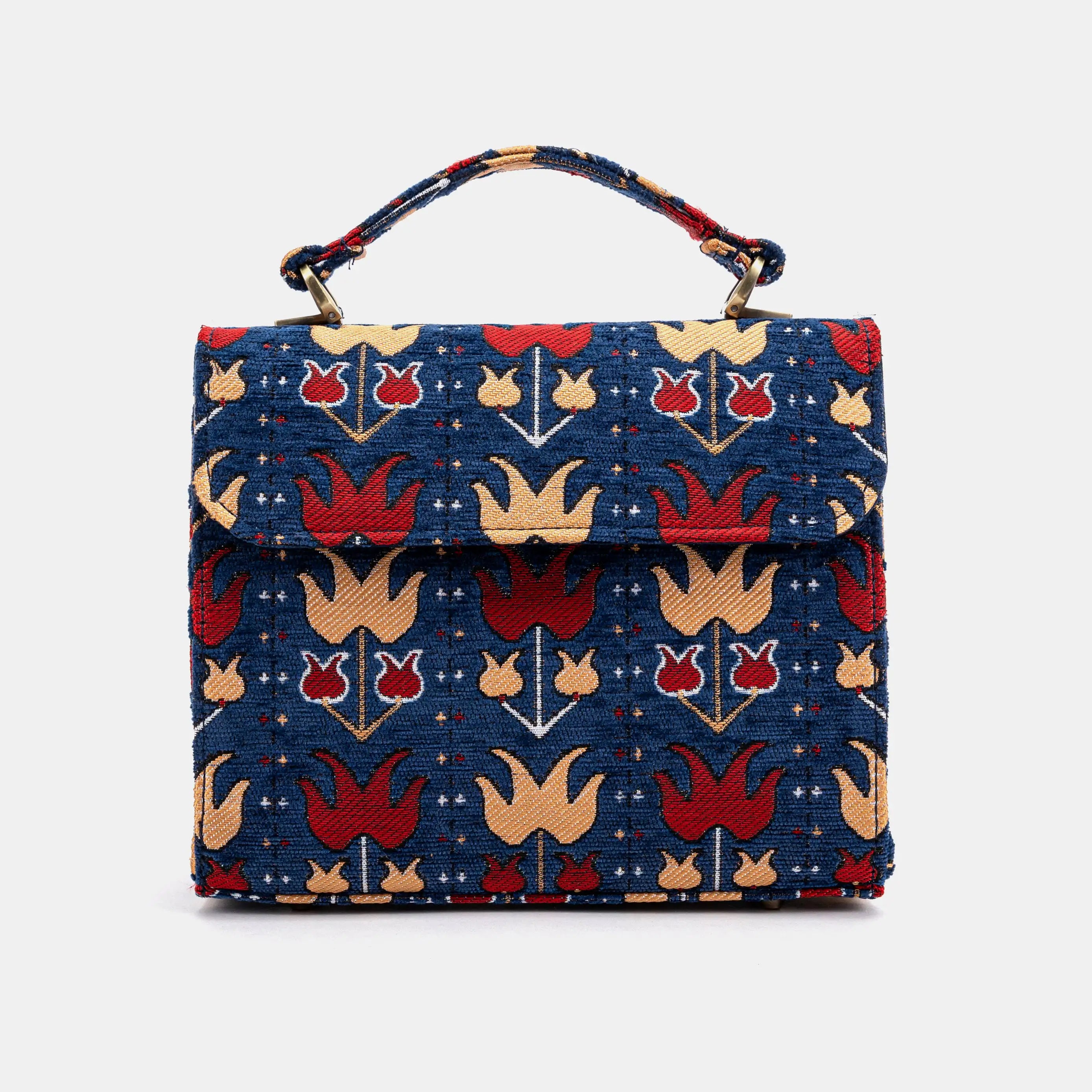 Poppy Bloom Flap Satchel Carpetbag of America main