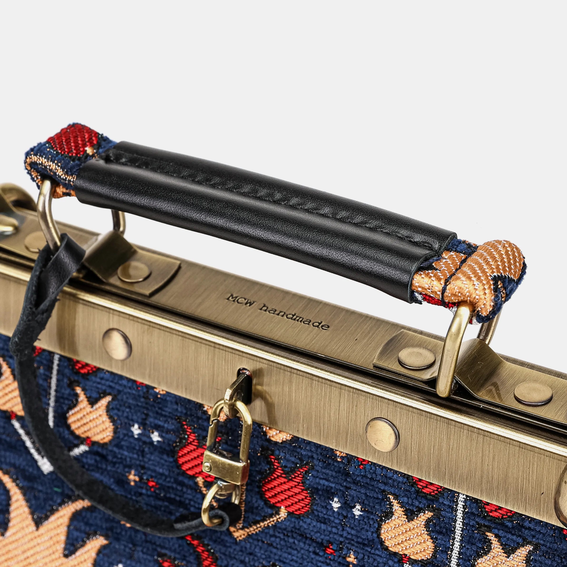 Poppy Bloom Helena Carpet Gladstone Backpack of America handle