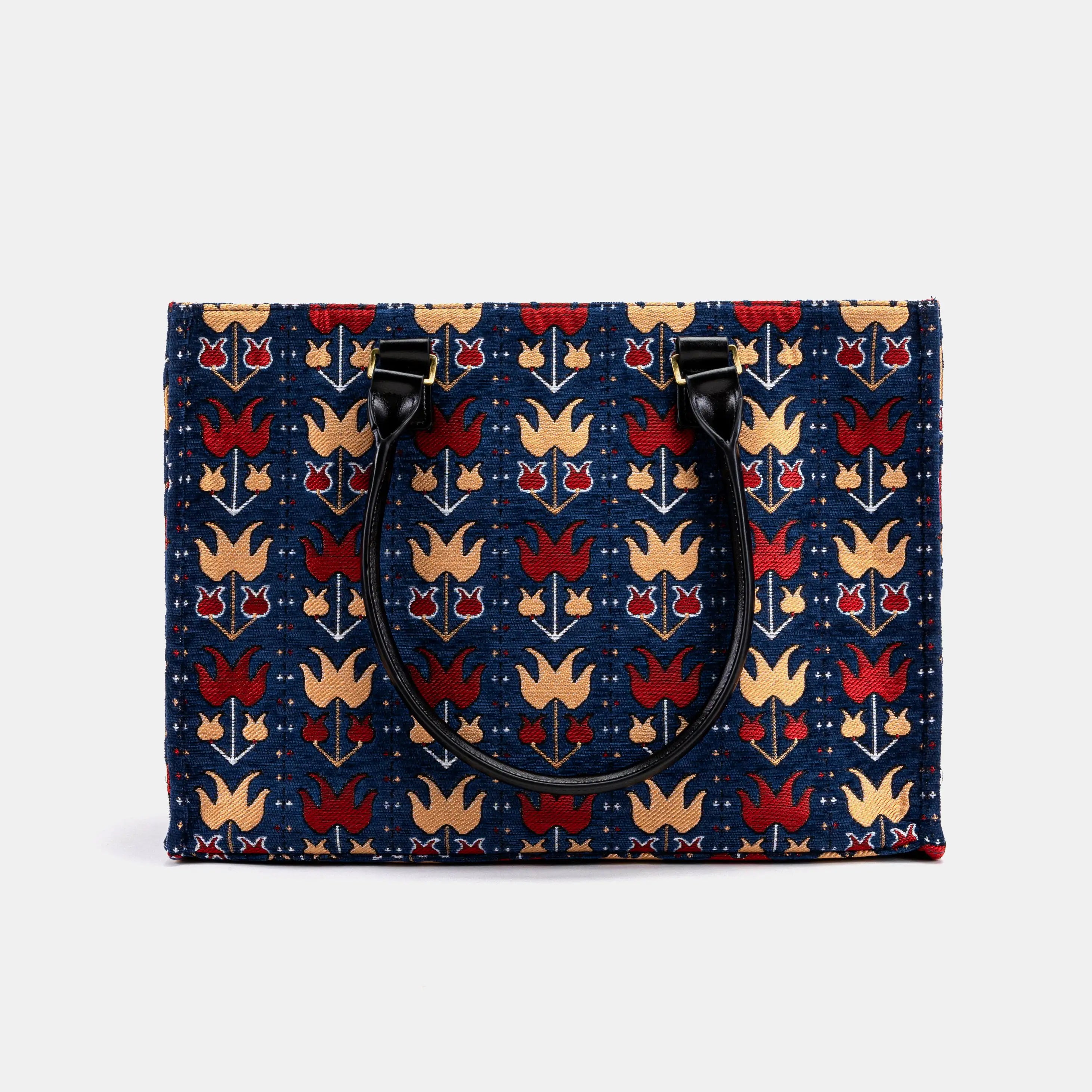 Poppy Bloom Laptop Work Tote of America with straps